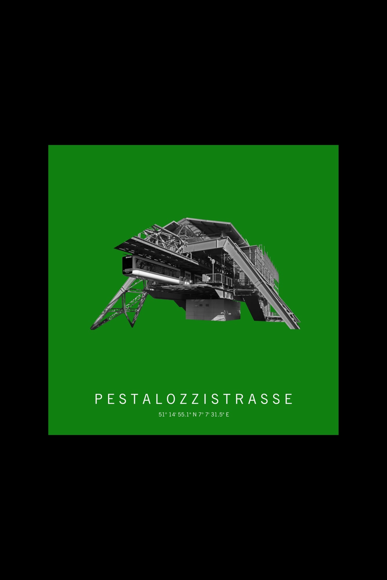 Art Edition Wandbild "pestalozzistraße" grün