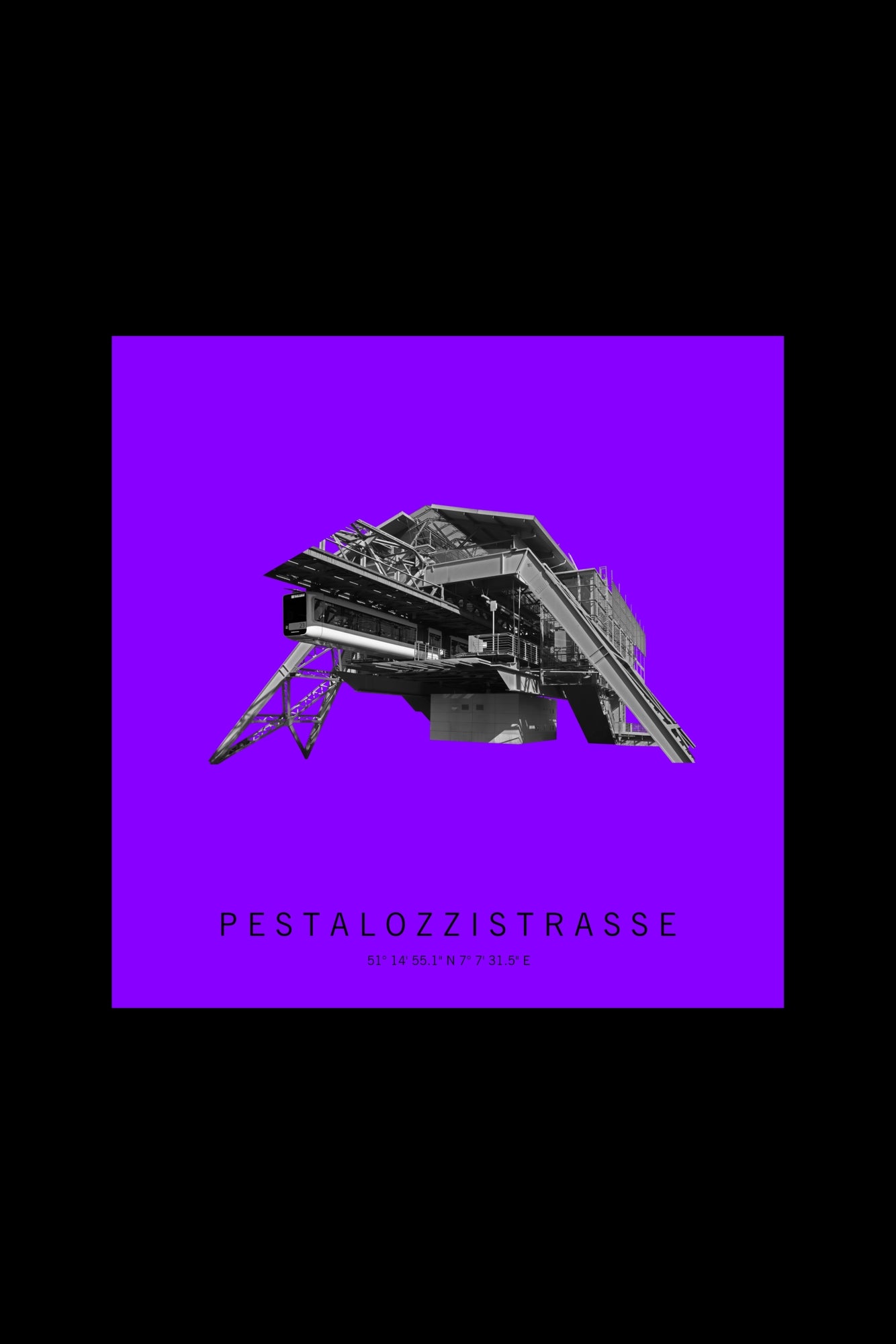 Art Edition Wandbild "pestalozzistraße" lila