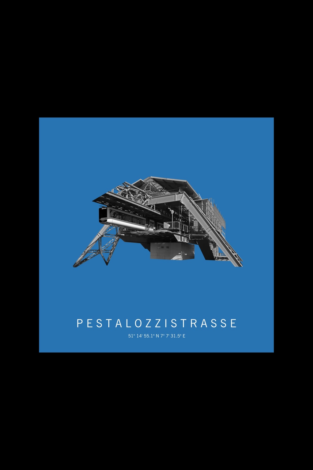Art Edition Wandbild "pestalozzistraße" himmelblau
