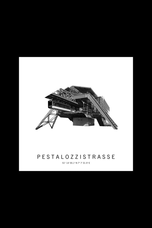 Art Edition Wandbild "pestalozzistraße" weiß