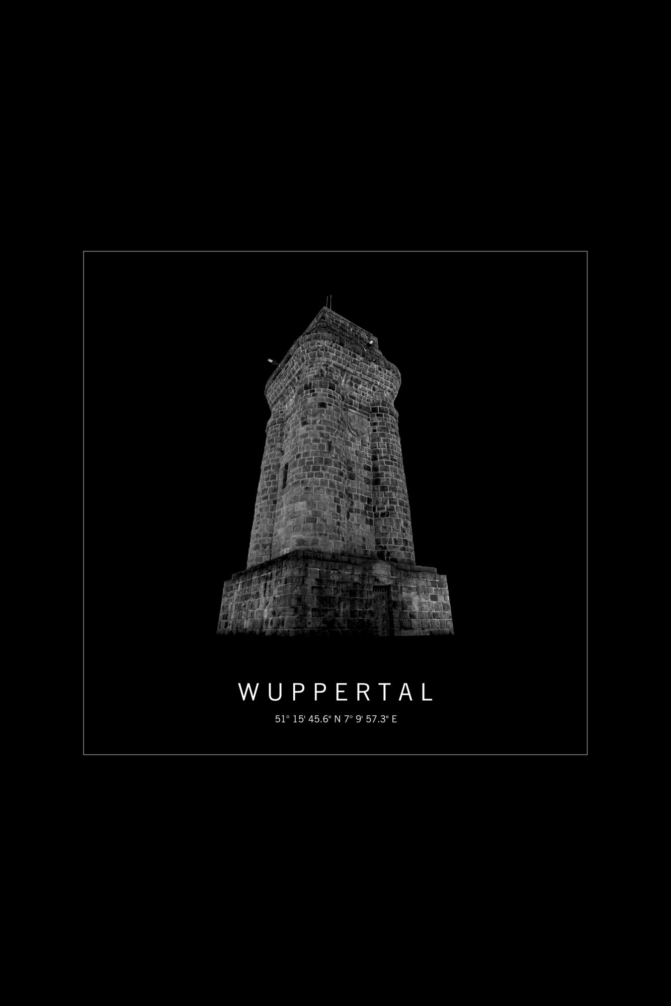 Art Edition Wandbild "Wuppertal" schwarz
