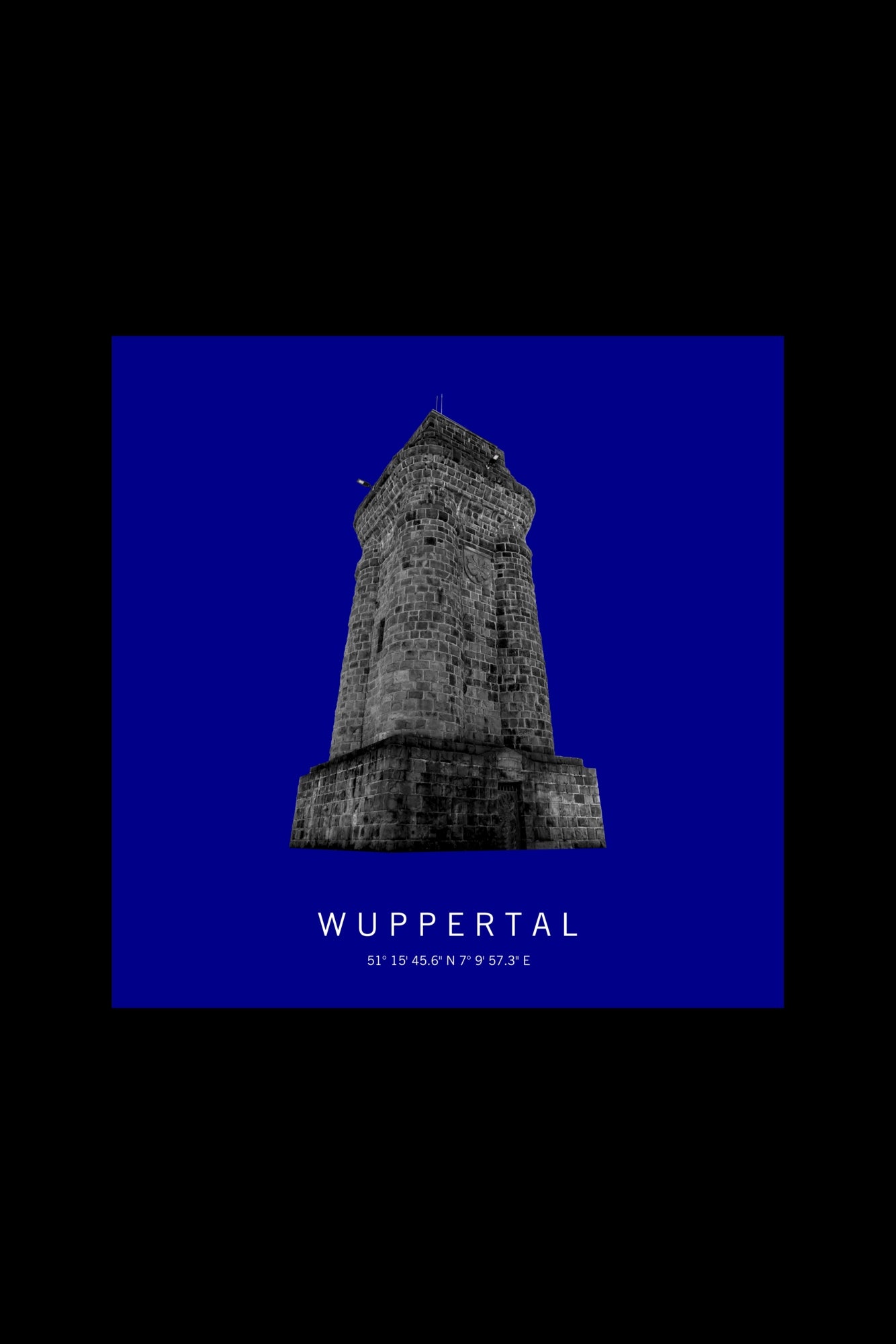 Art Edition Wandbild "Wuppertal" dunkelblau