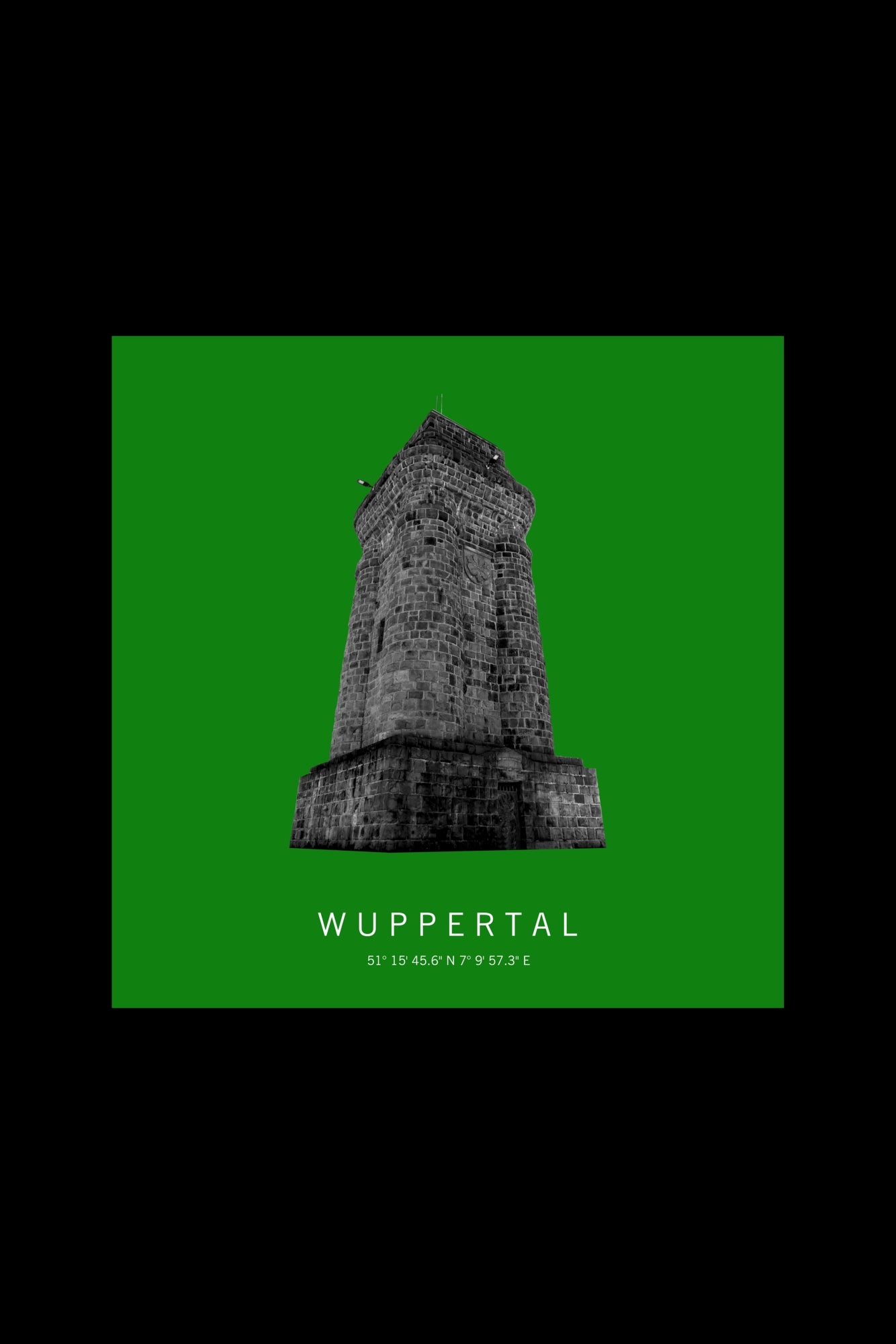 Art Edition Wandbild "Wuppertal" grün