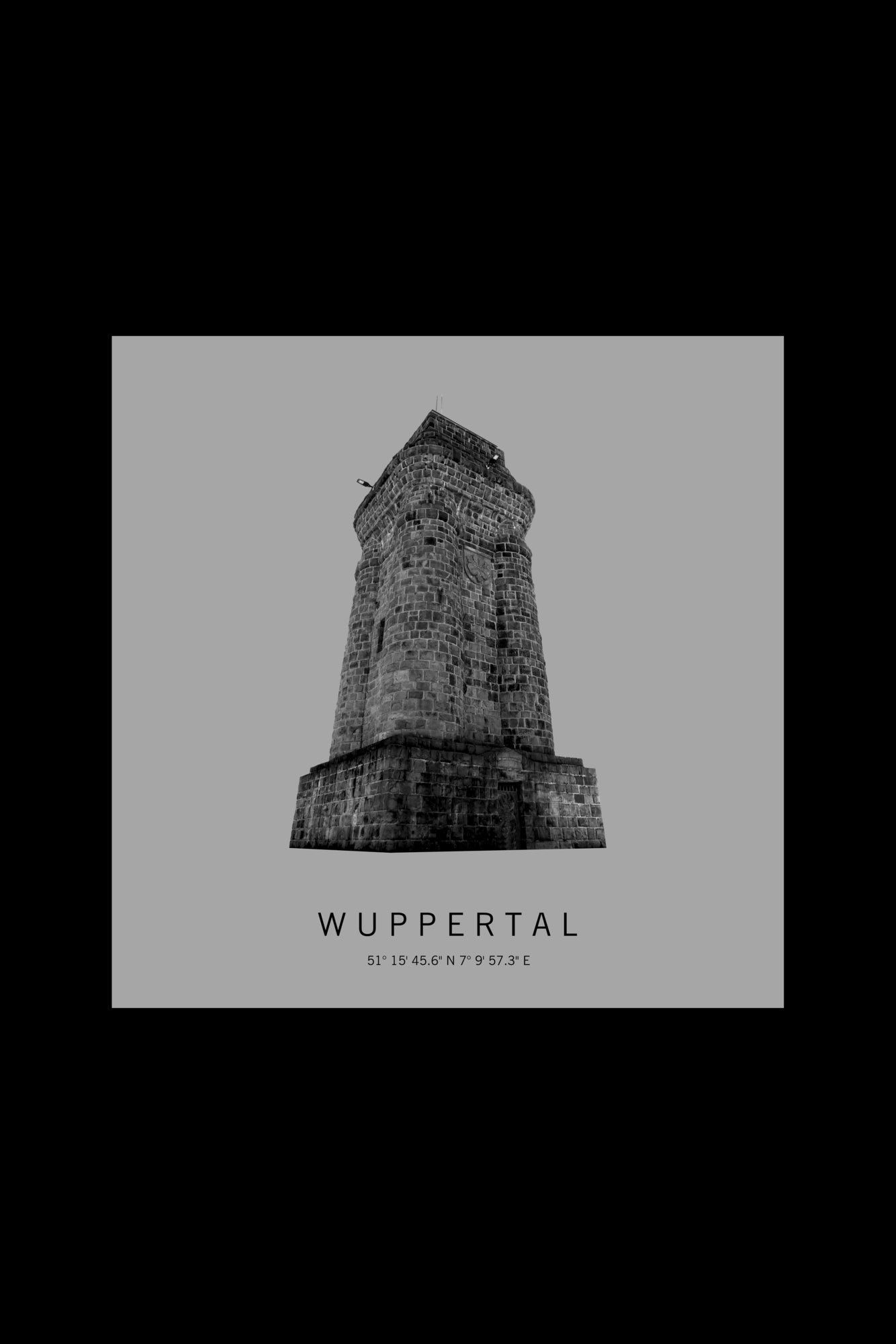 Art Edition Wandbild "Wuppertal" hellgrau