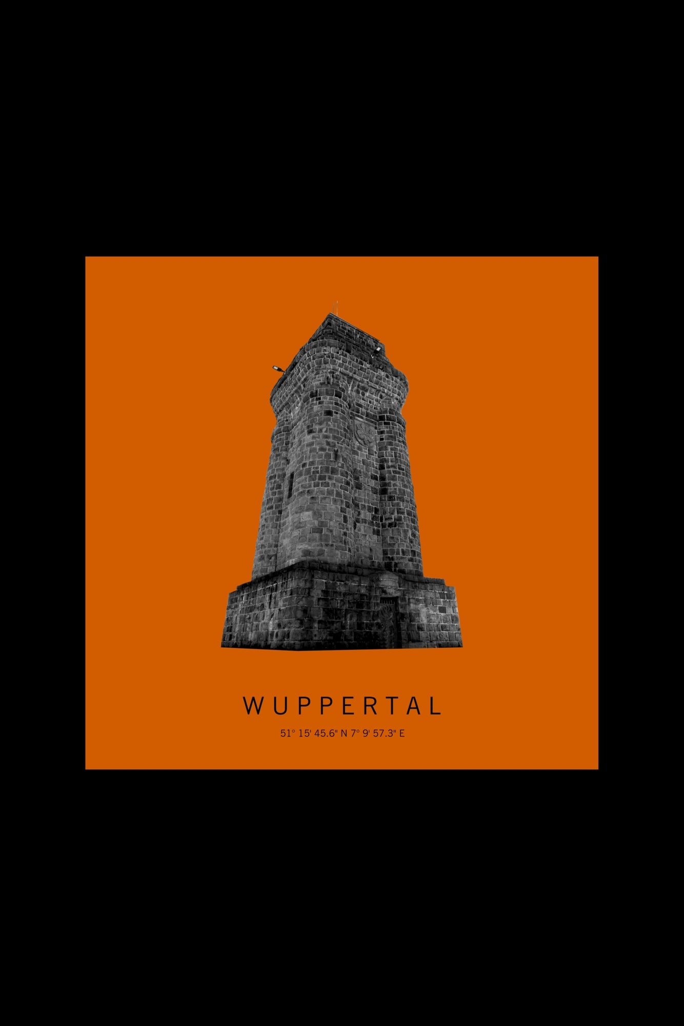Art Edition Wandbild "Wuppertal" orange