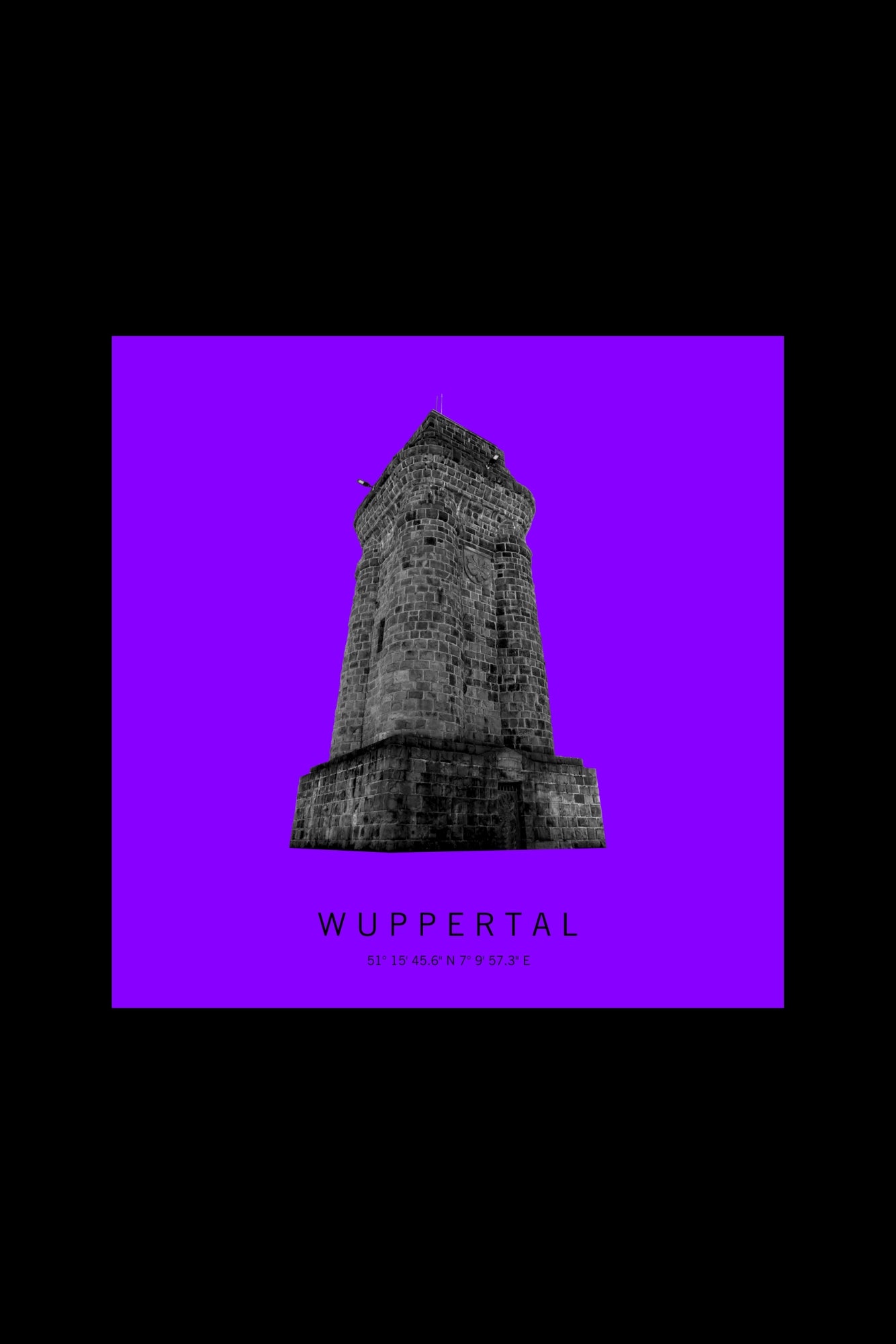 Art Edition Wandbild "Wuppertal" lila