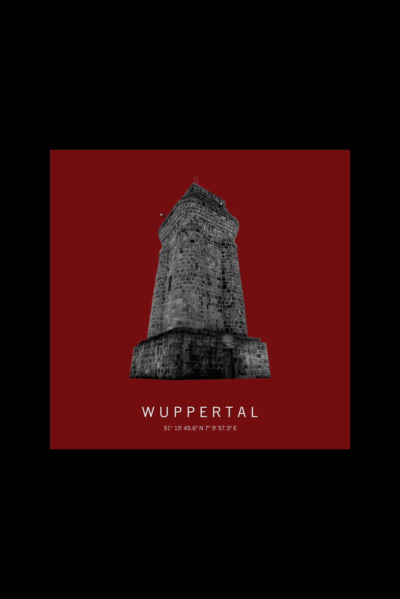 Art Edition Wandbild "Wuppertal" rot