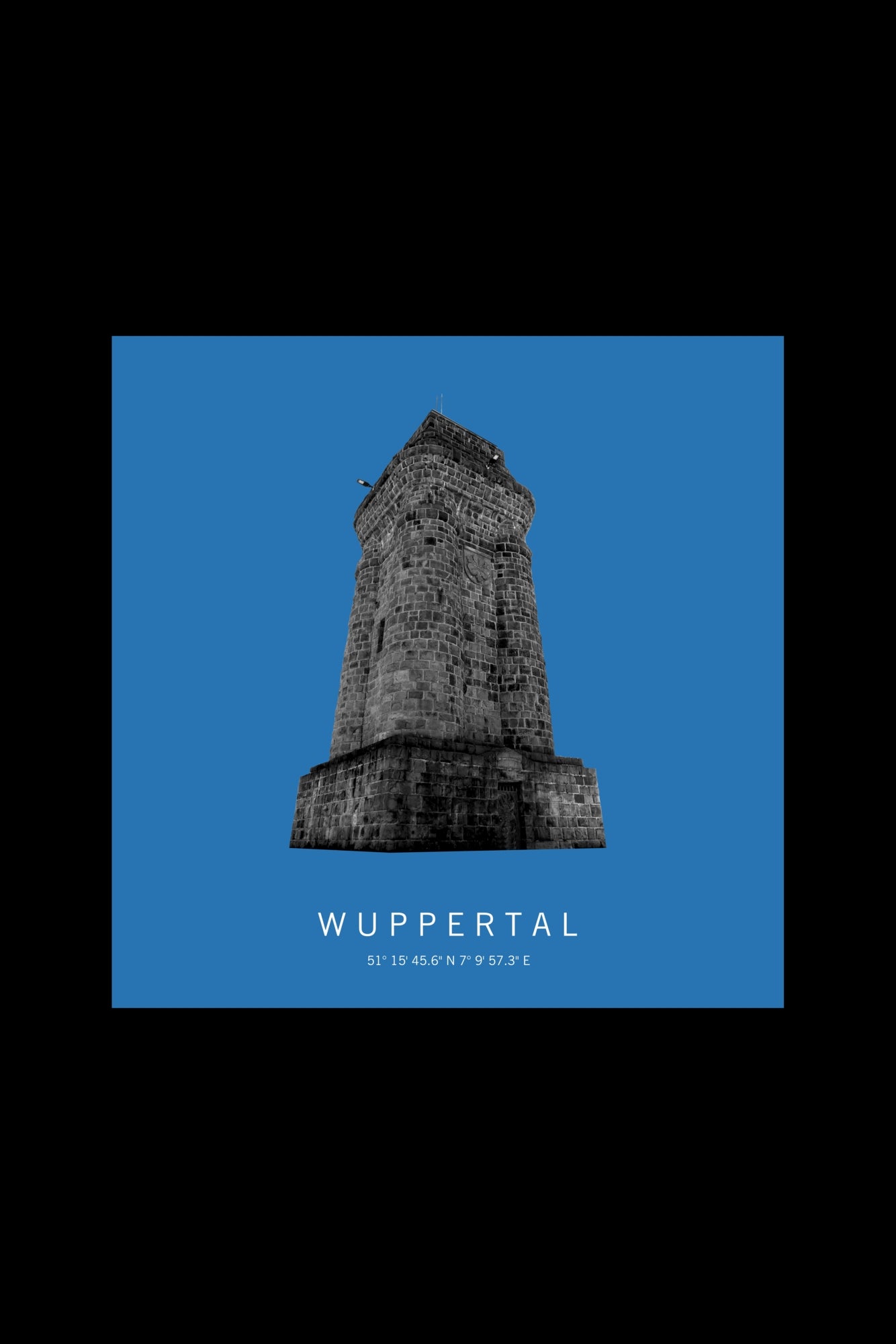 Art Edition Wandbild "Wuppertal" himmelblau
