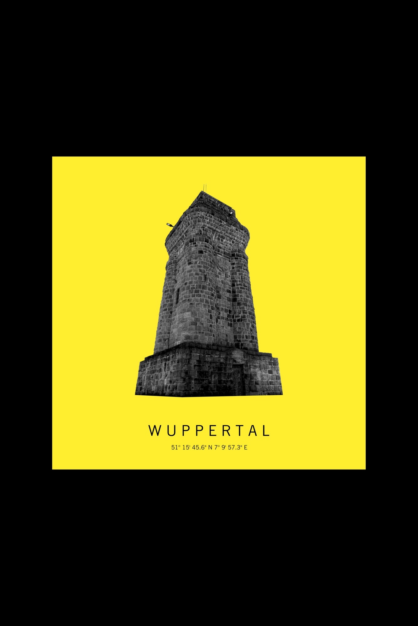 Art Edition Wandbild "Wuppertal" gelb