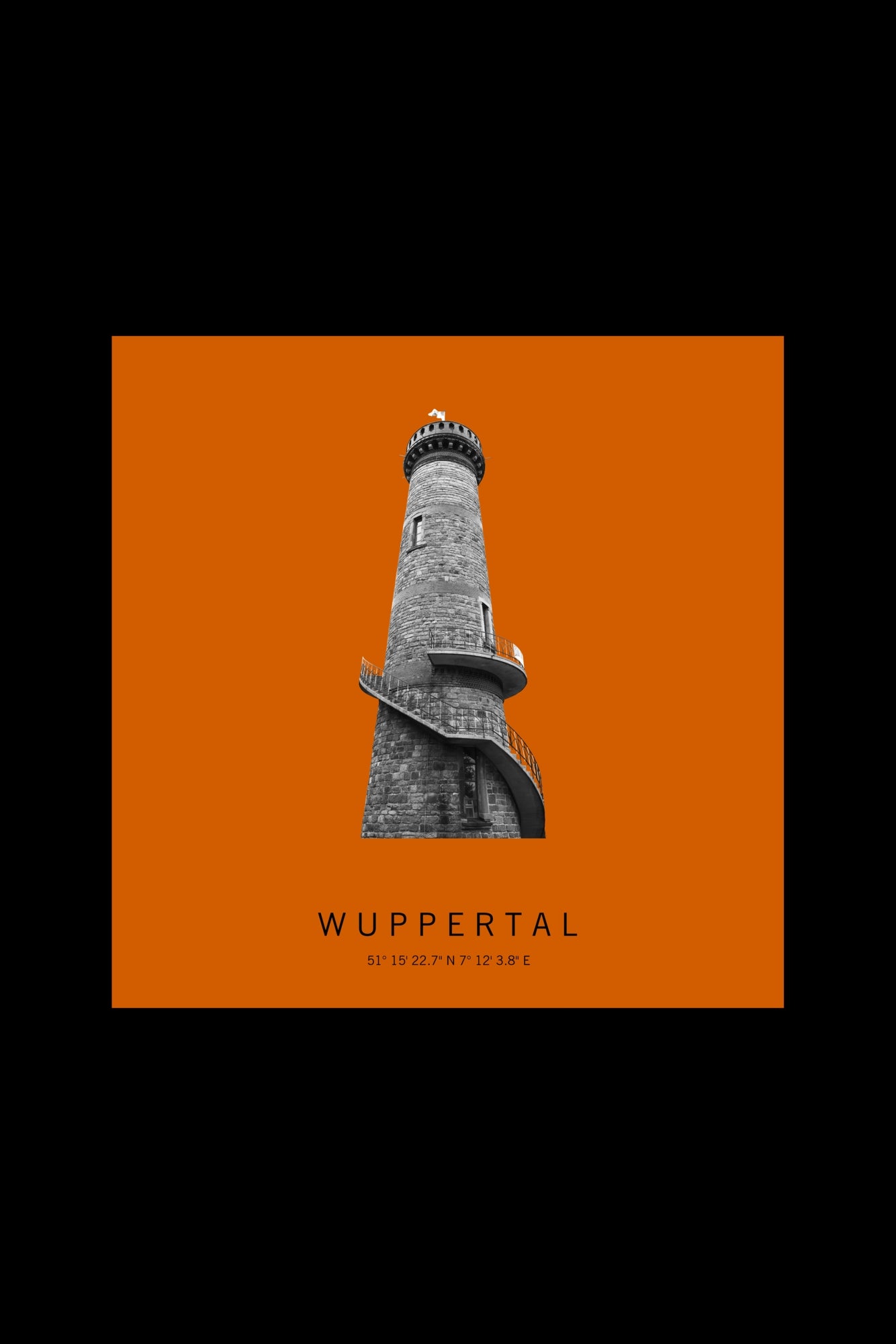 Art Edition Wandbild "Wuppertal" orange