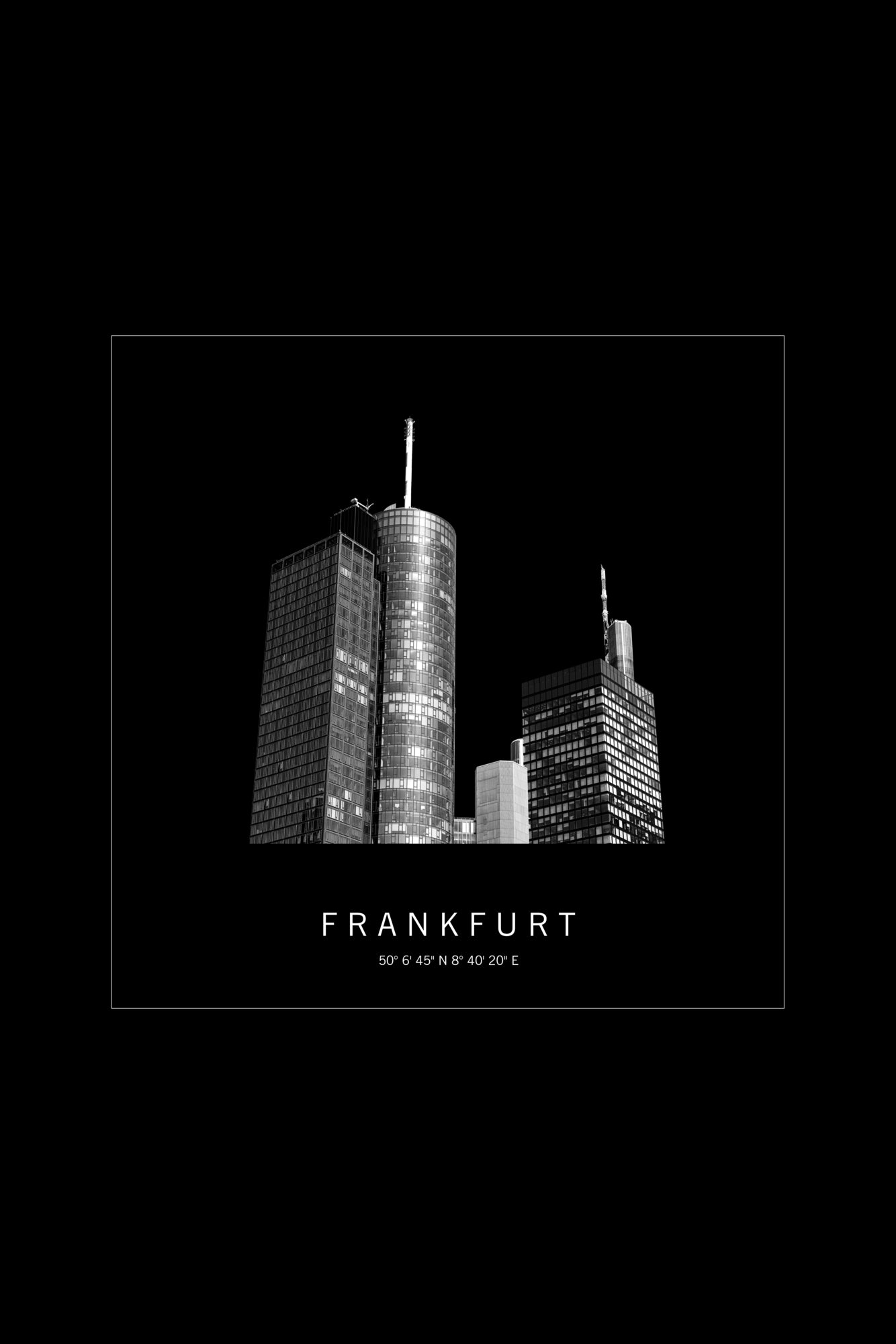 Art Edition Wandbild "Frankfurt" schwarz