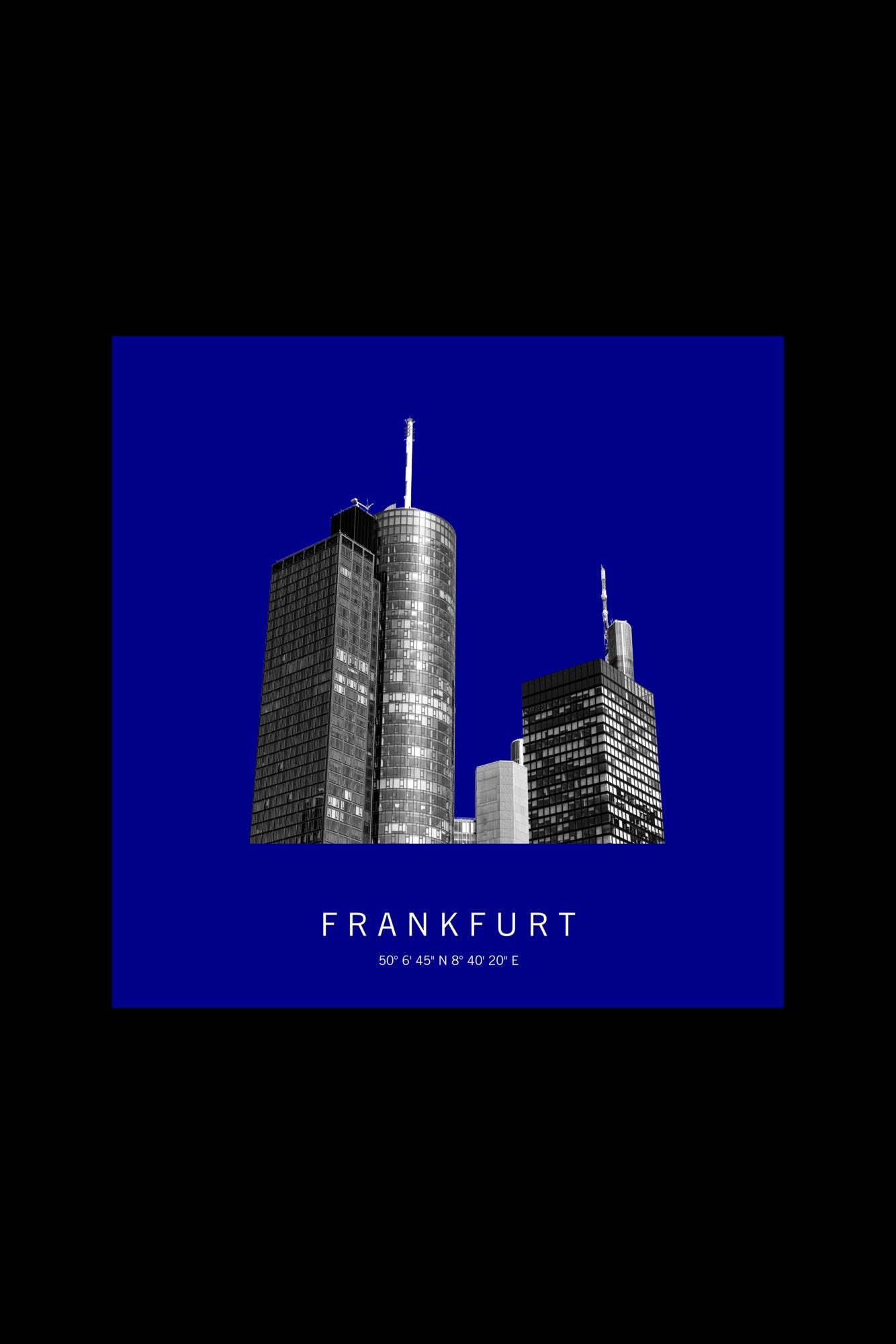 Art Edition Wandbild "Frankfurt" dunkelblau
