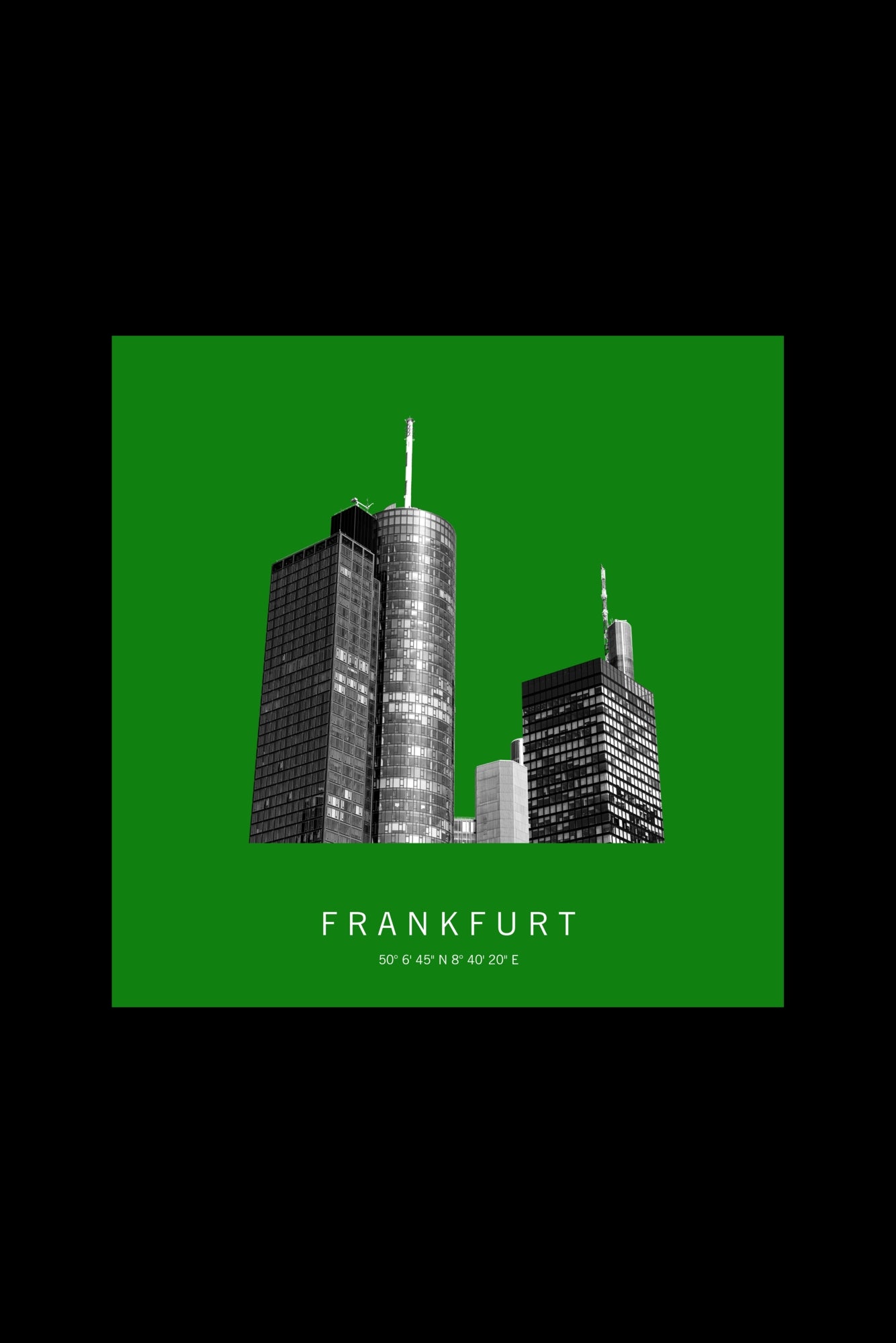 Art Edition Wandbild "Frankfurt" grün