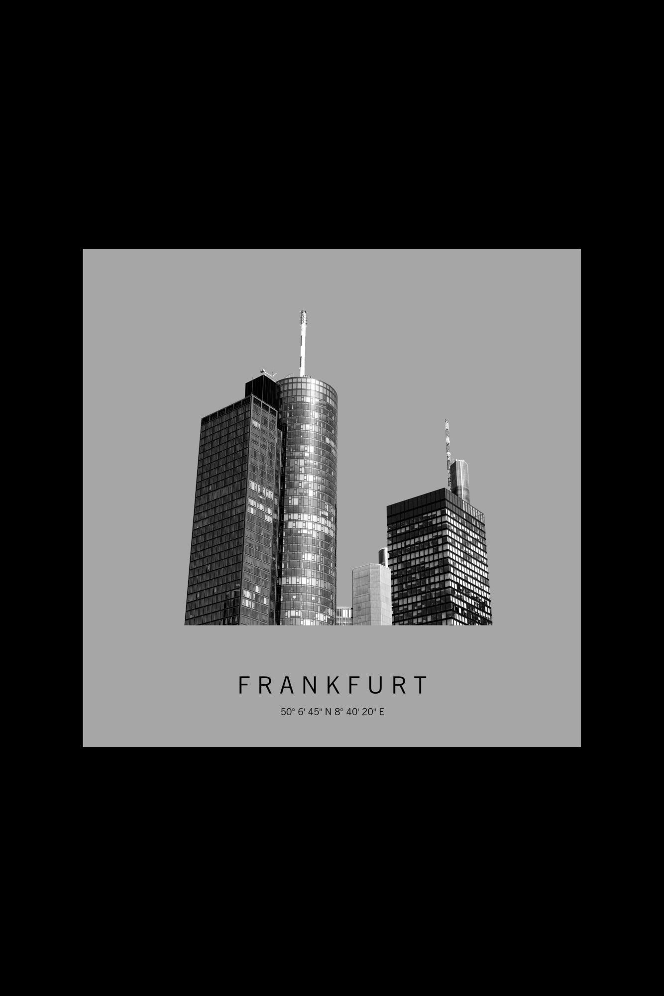 Art Edition Wandbild "Frankfurt" hellgrau
