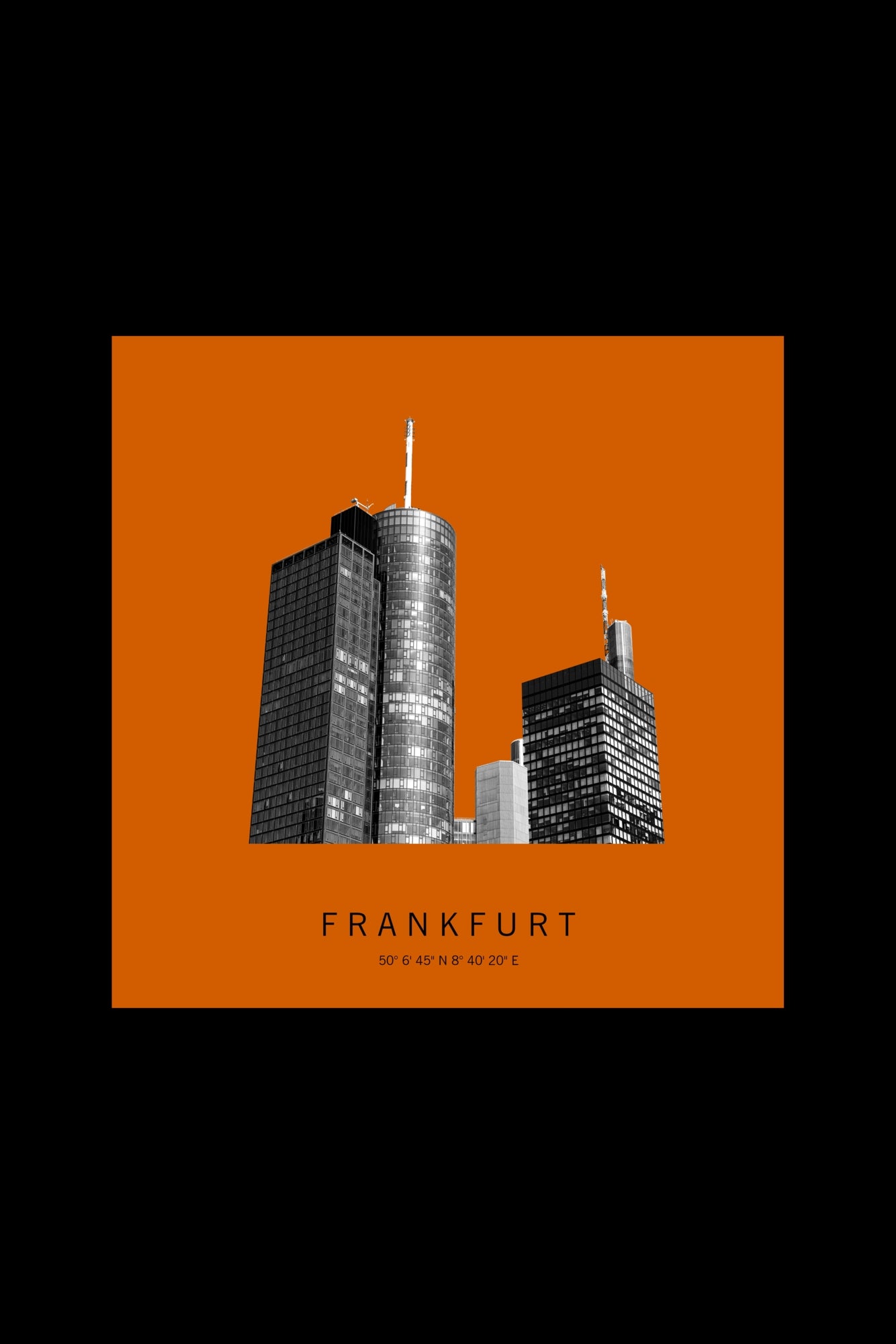 Art Edition Wandbild "Frankfurt" orange