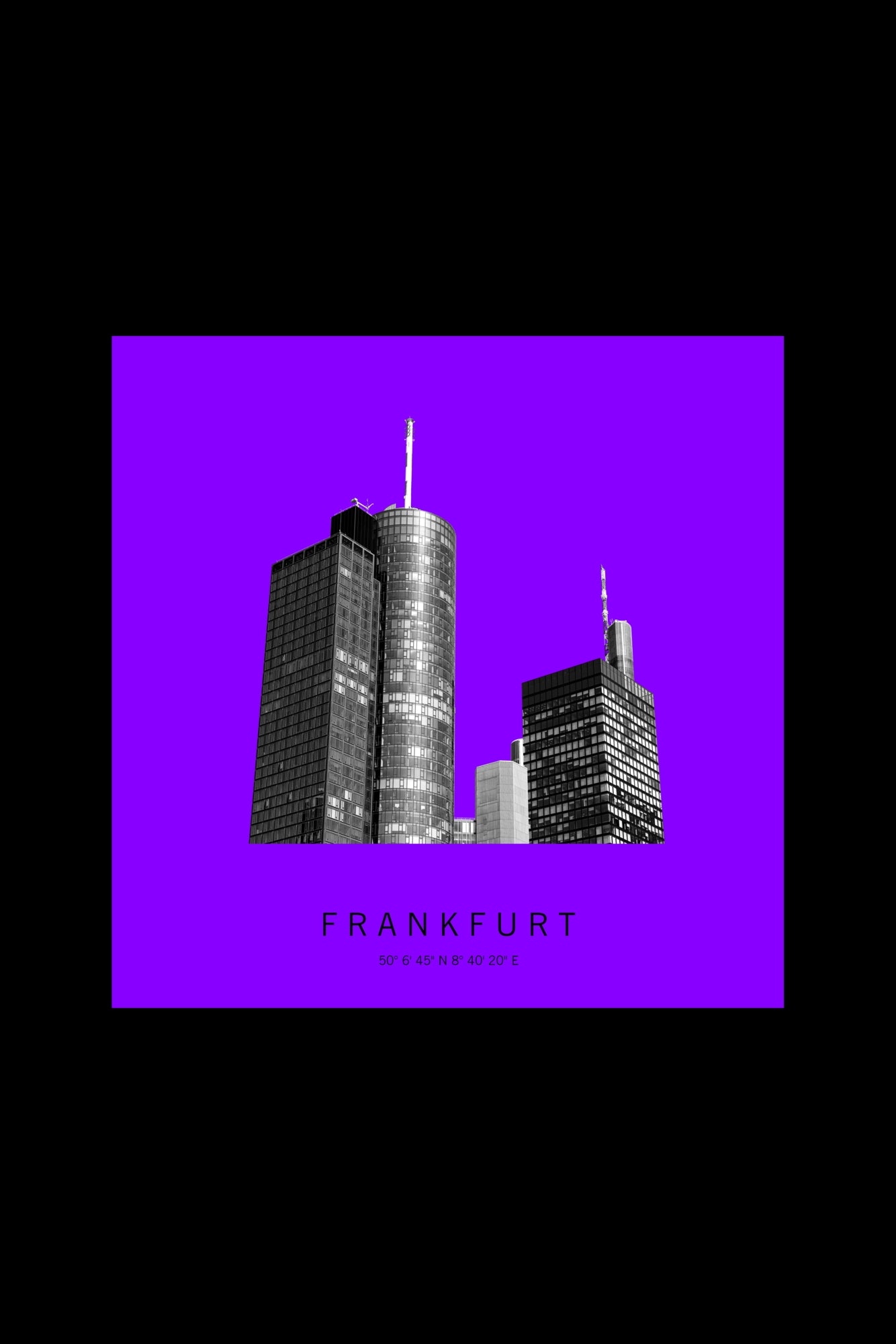 Art Edition Wandbild "Frankfurt" lila