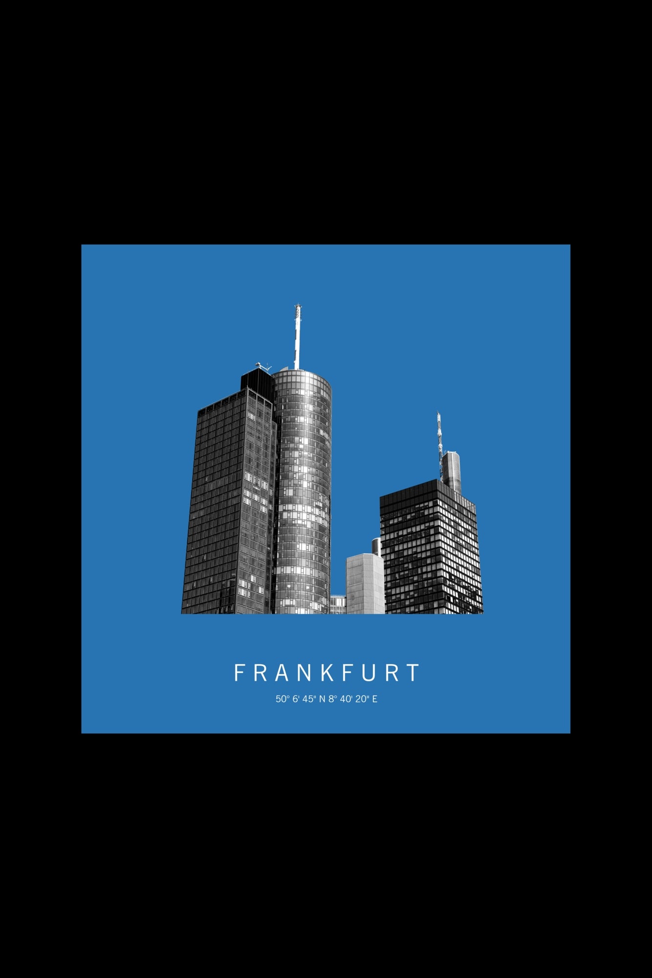 Art Edition Wandbild "Frankfurt" himmelblau