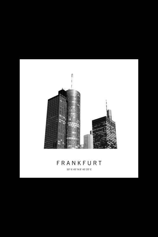 Art Edition Wandbild "Frankfurt" weiß