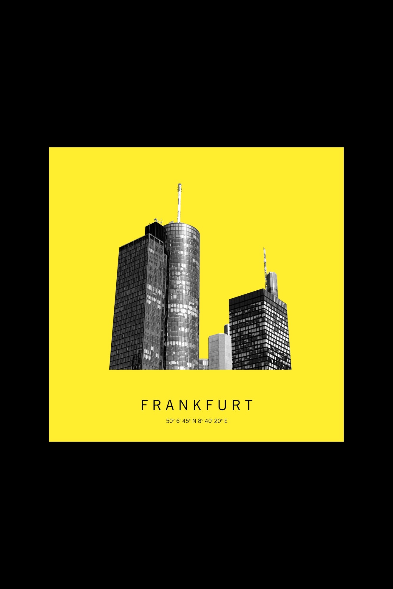 Art Edition Wandbild "Frankfurt" gelb