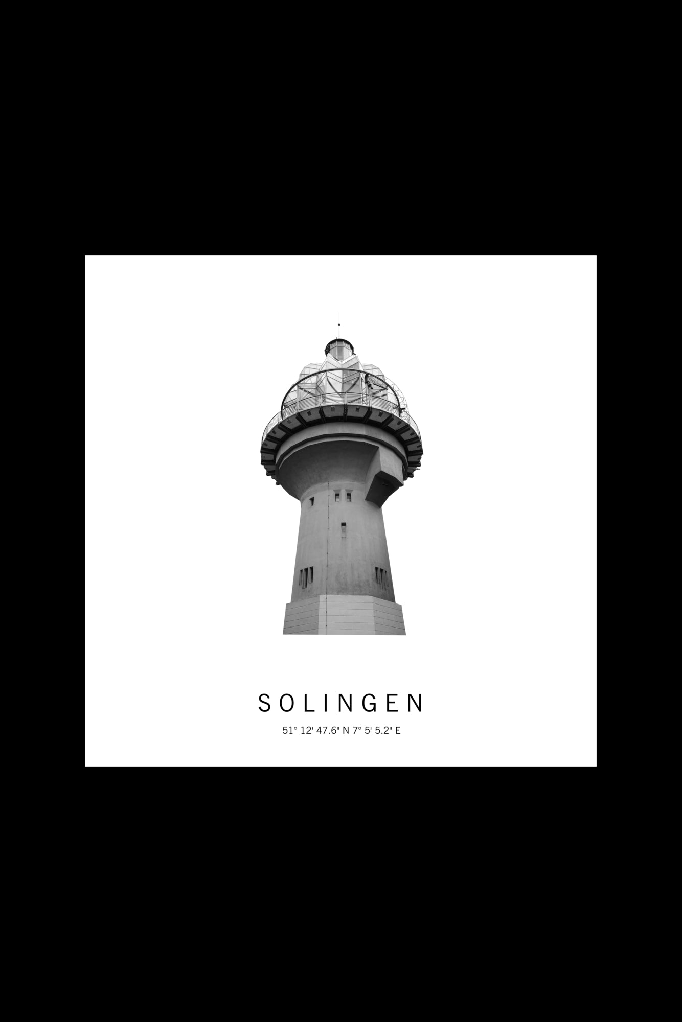 Art Edition Wandbild "Solingen" weiß