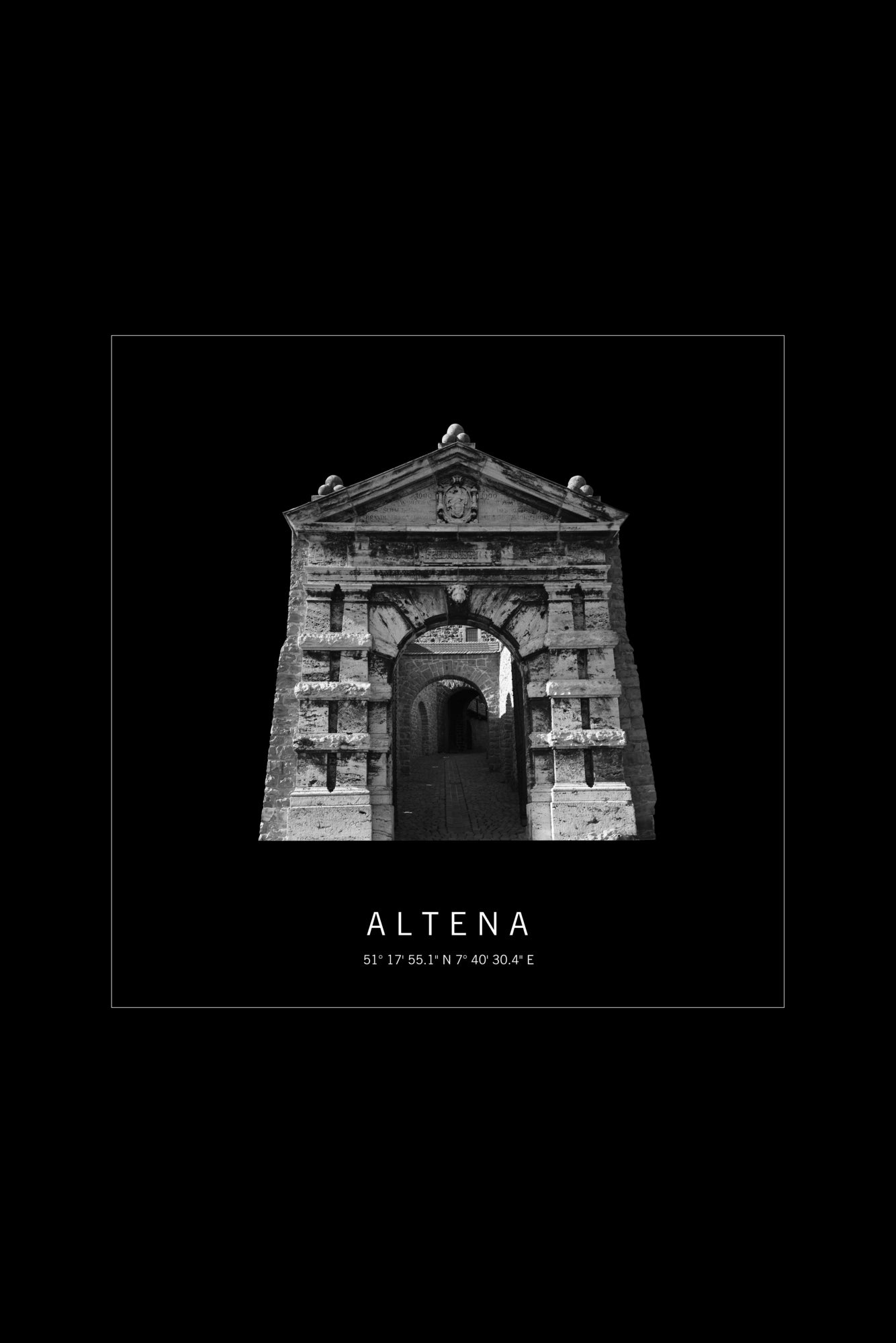 Art Edition Wandbild "Altena" schwarz