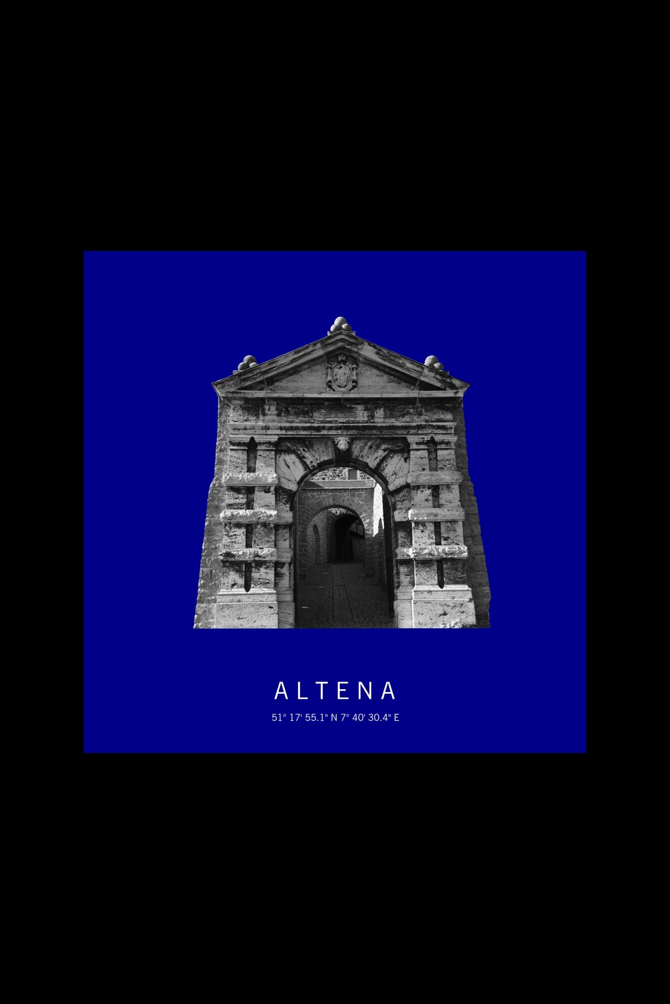 Art Edition Wandbild "Altena" dunkelblau