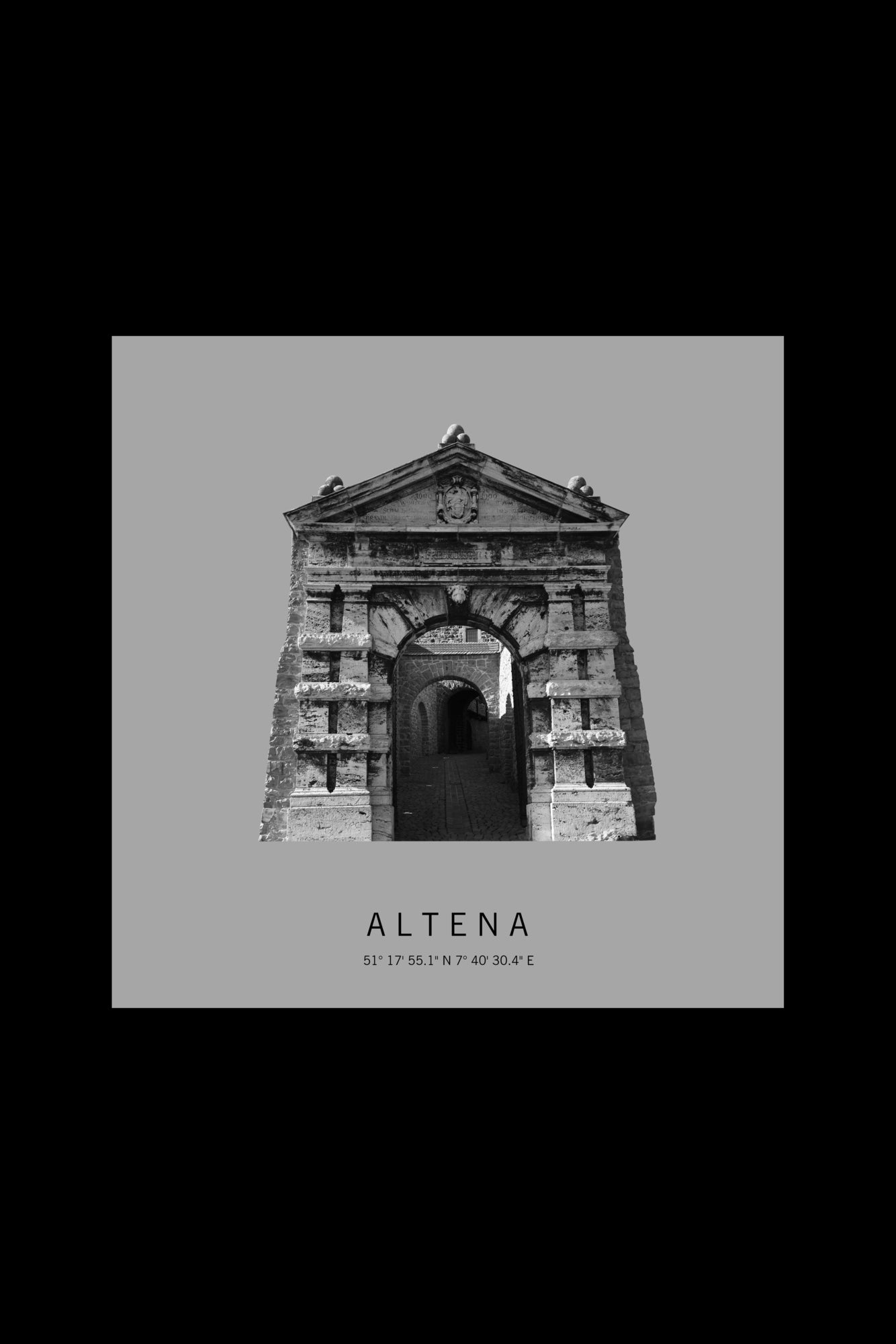 Art Edition Wandbild "Altena" hellgrau