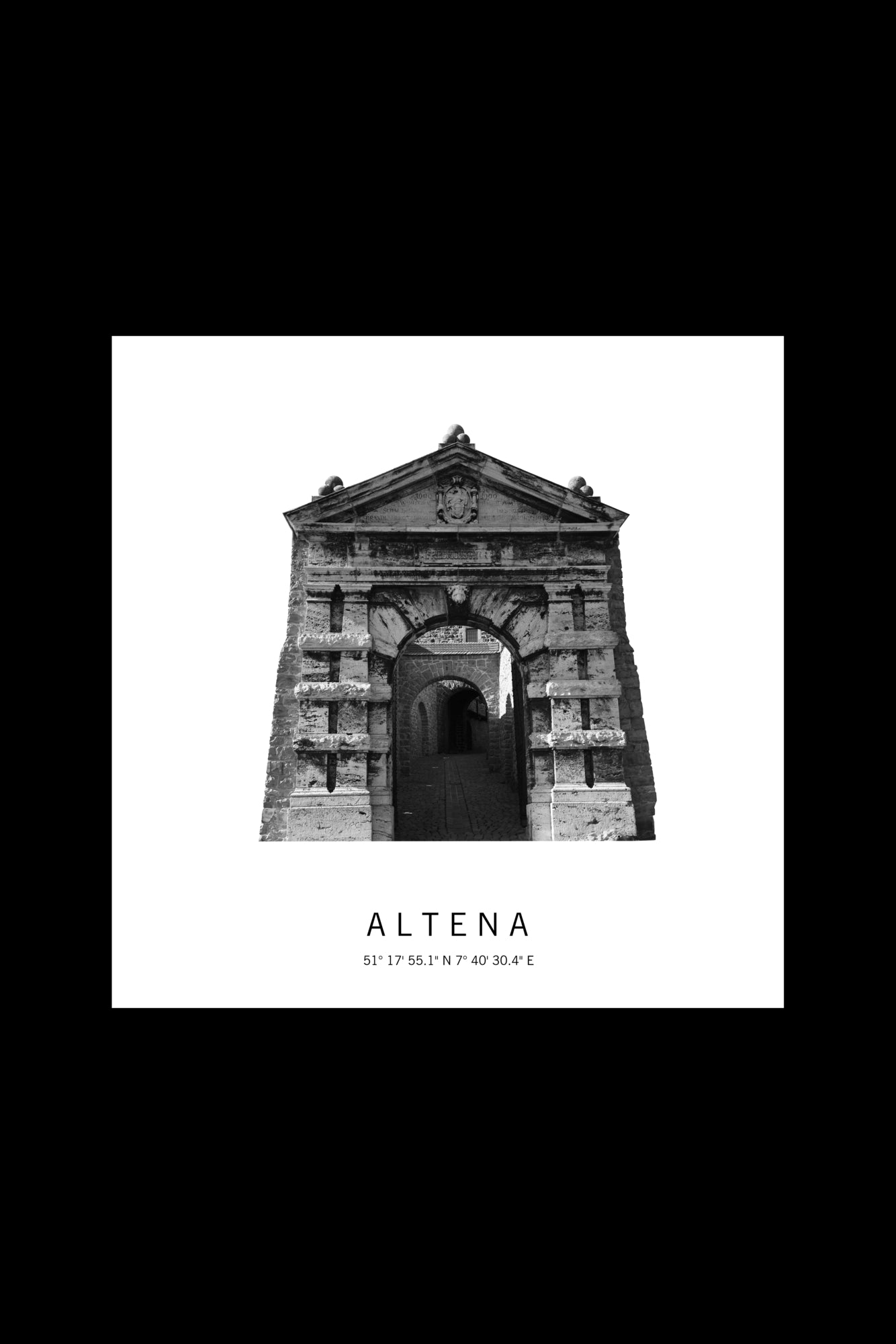 Art Edition Wandbild "Altena" weiß