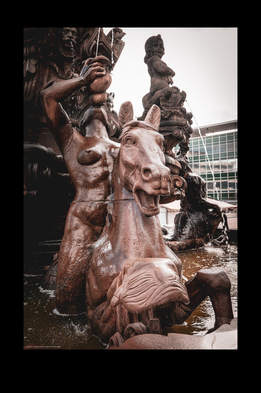 Wandbild "mermaid and the horse"