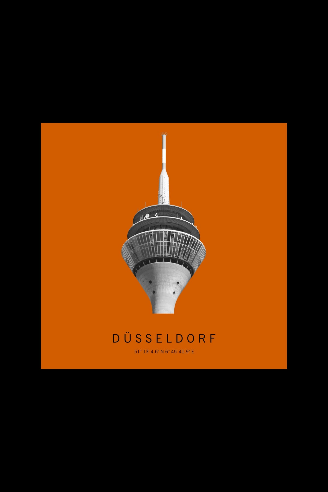 Art Edition Wandbild "Düsseldorf" orange
