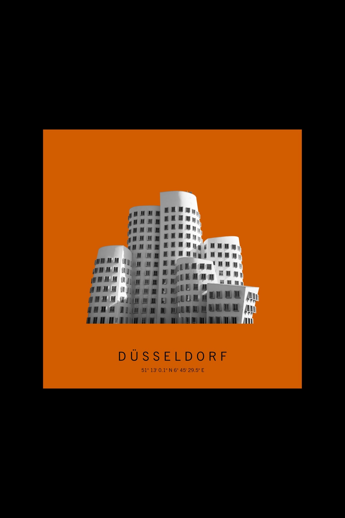Art Edition Wandbild "Düsseldorf" orange
