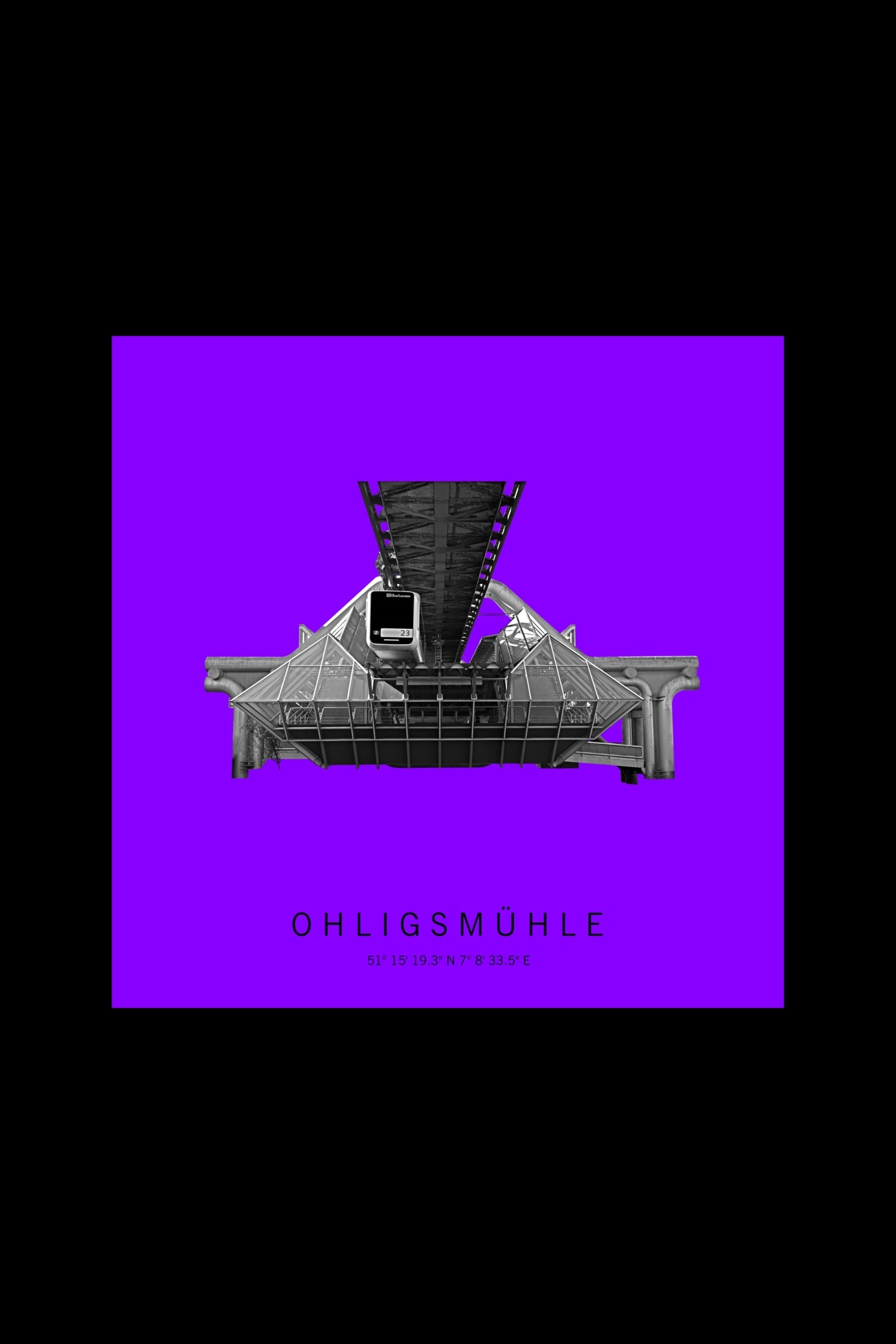 Art Edition Wandbild "ohligsmühle" lila