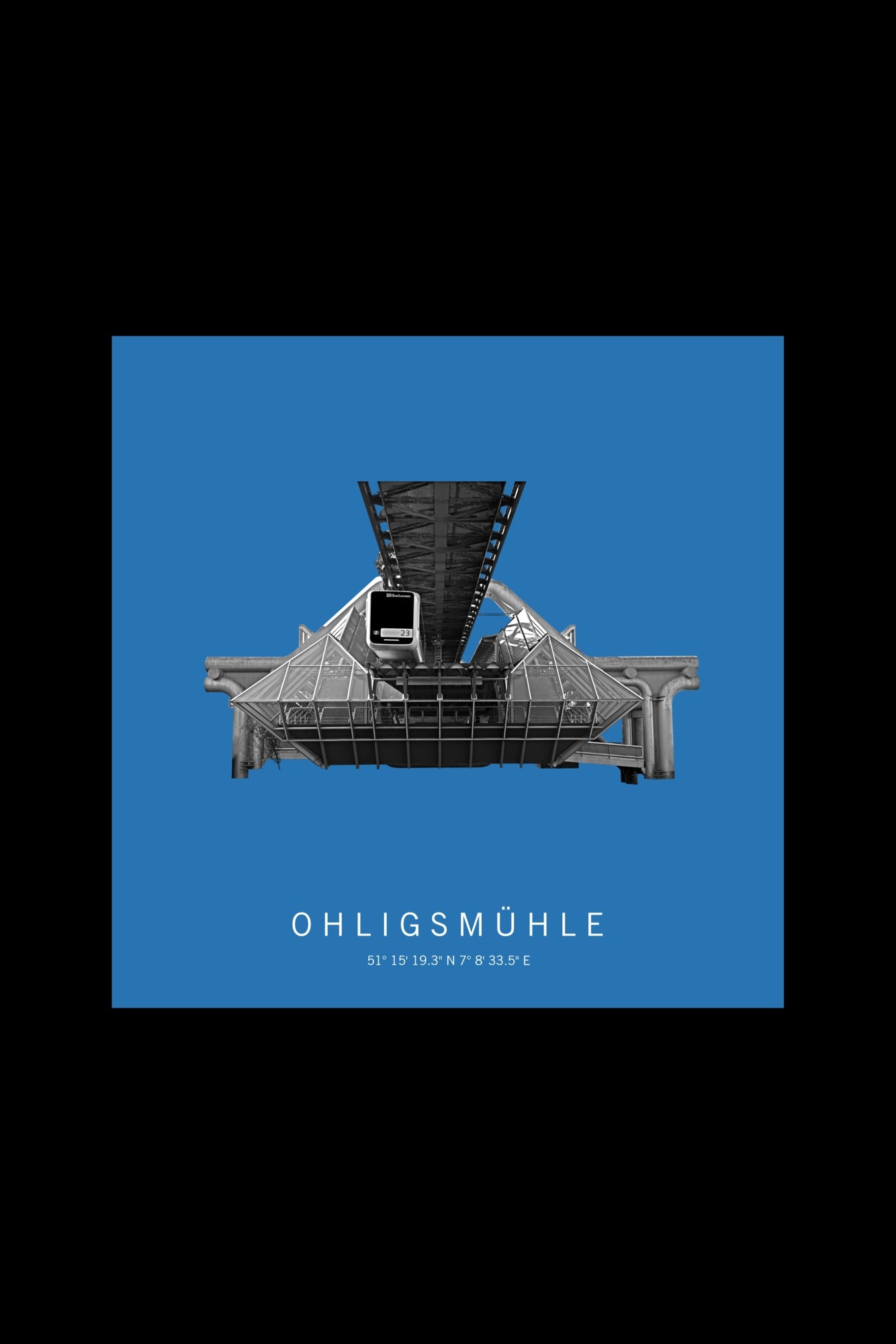 Art Edition Wandbild "ohligsmühle" himmelblau