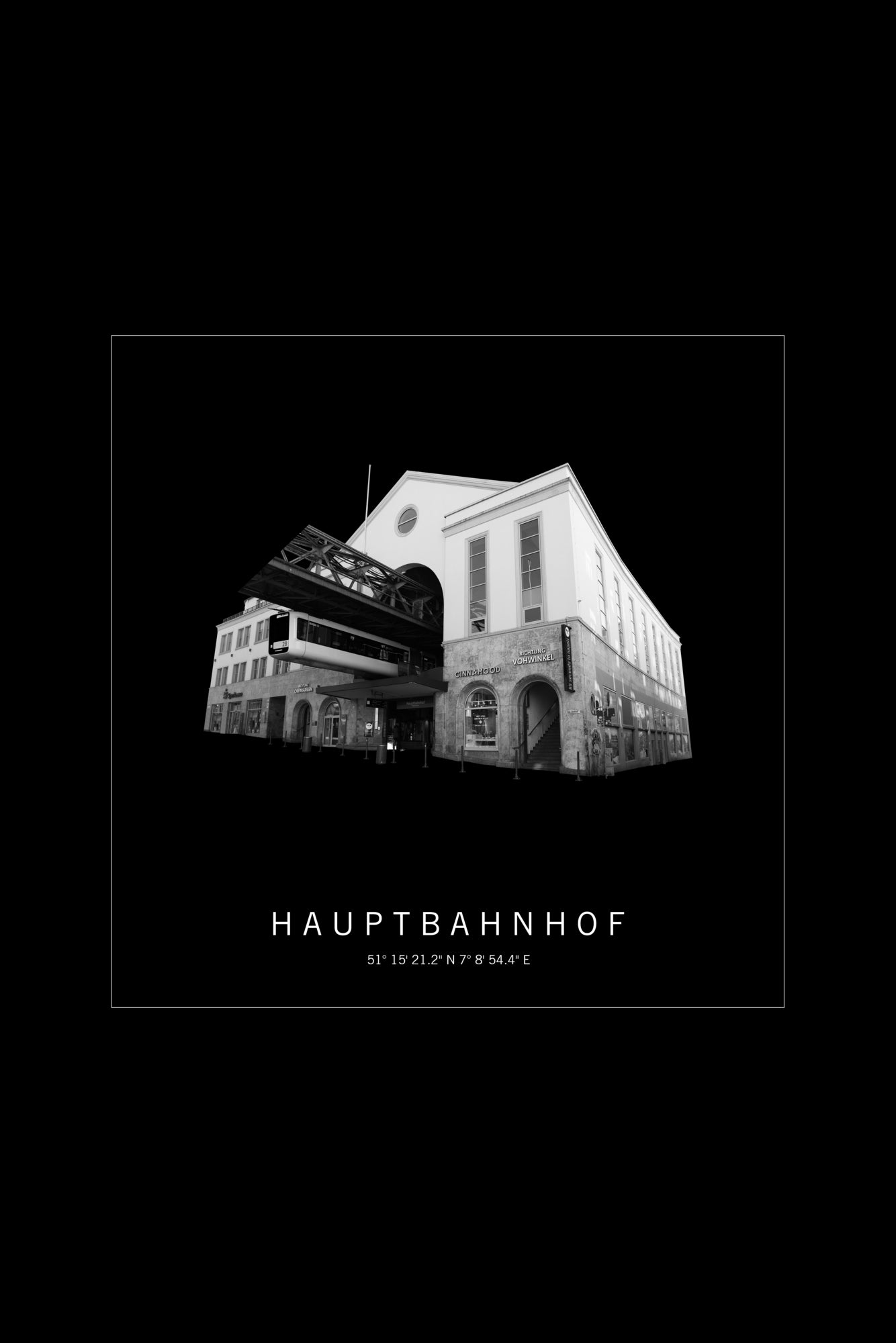 Art Edition Wandbild "hauptbahnhof" schwarz