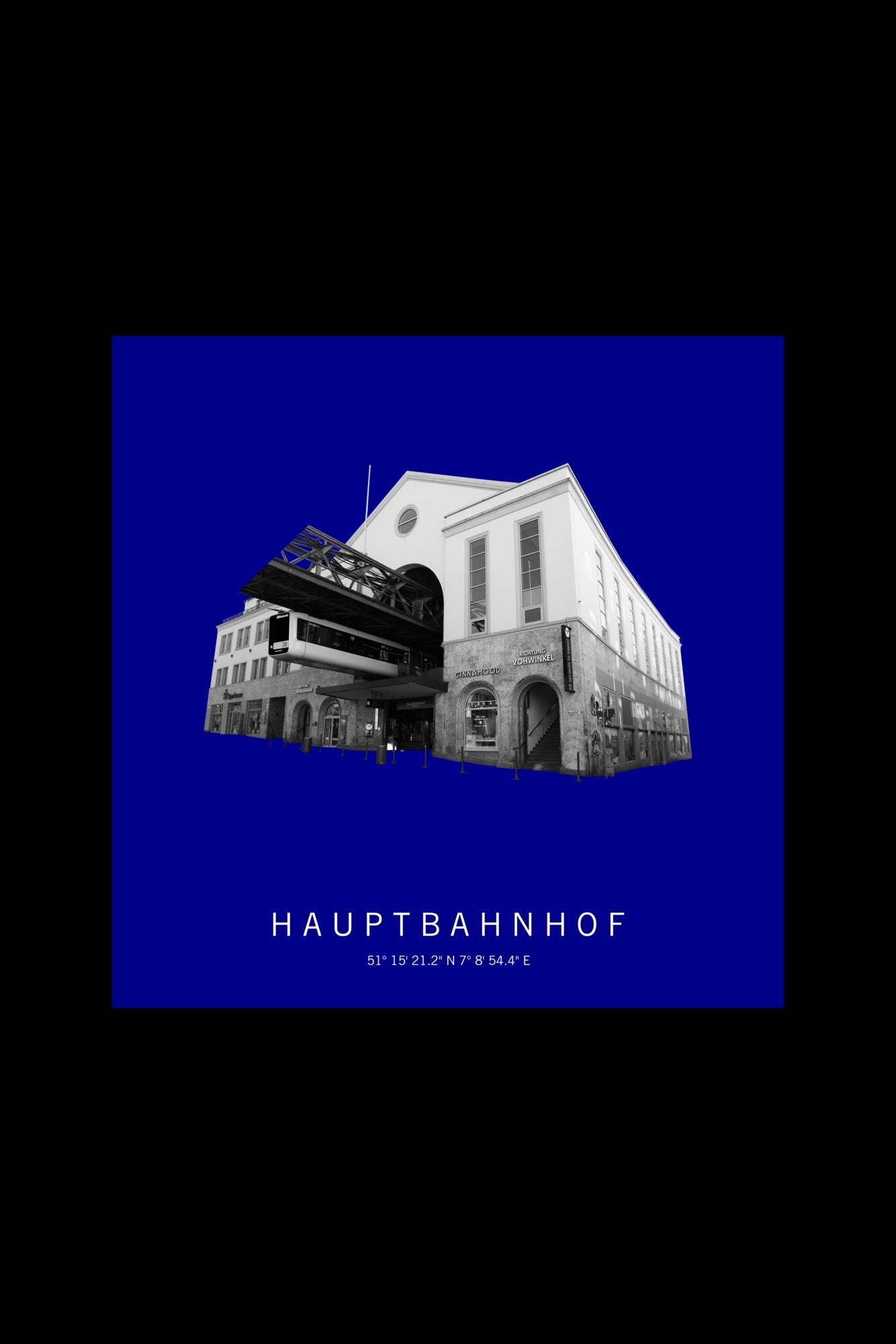 Art Edition Wandbild "hauptbahnhof" dunkelblau