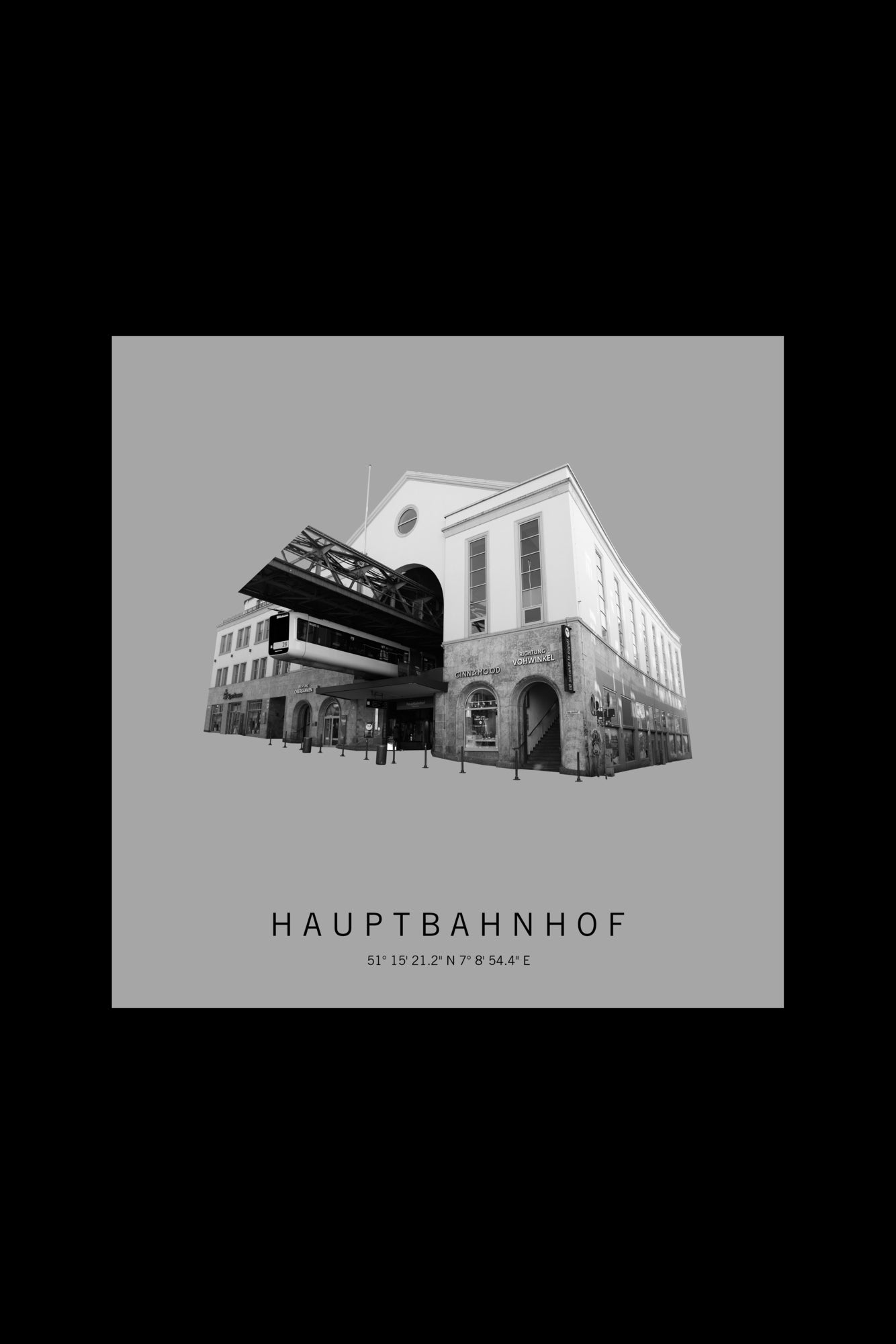 Art Edition Wandbild "hauptbahnhof" hellgrau