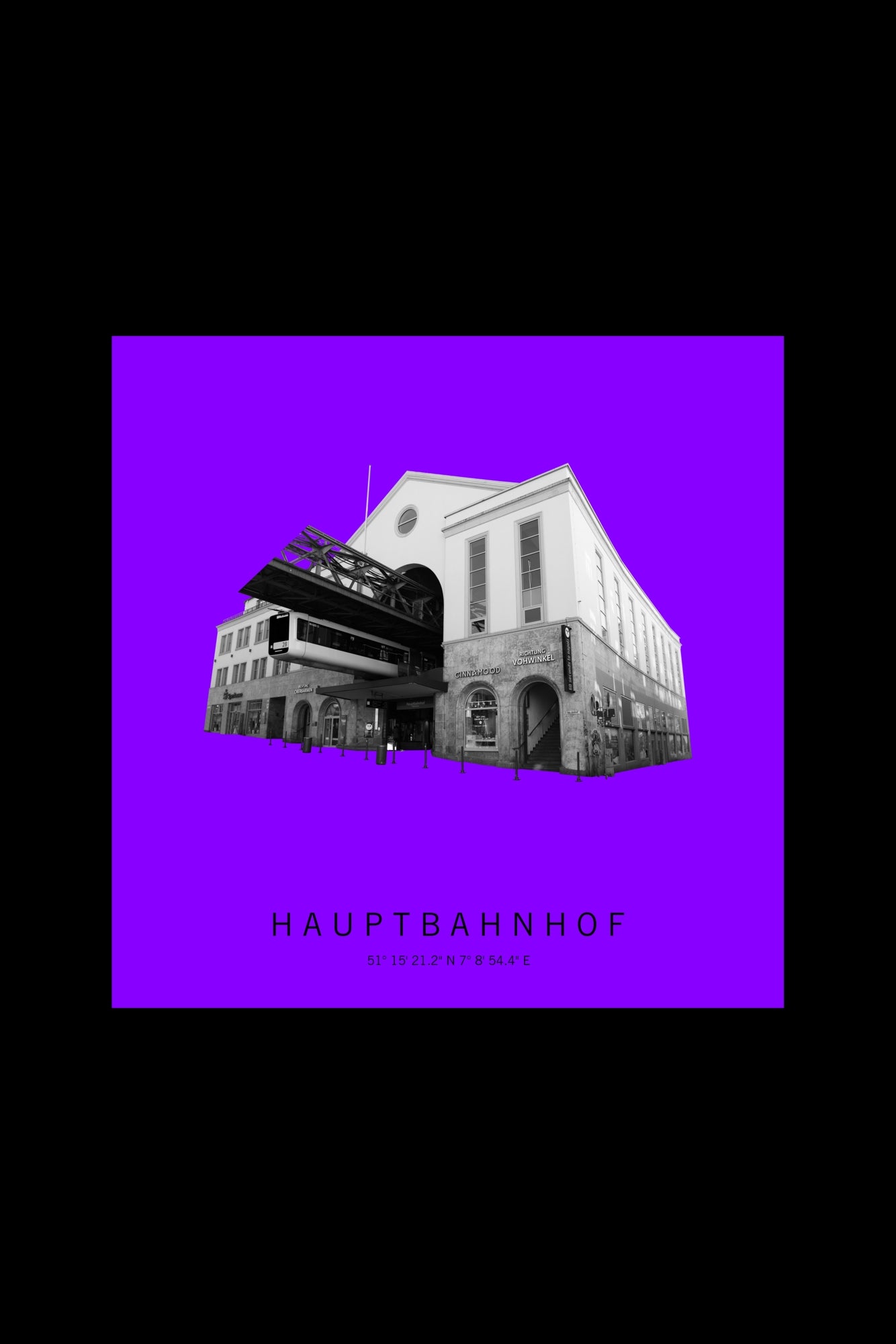 Art Edition Wandbild "hauptbahnhof" lila