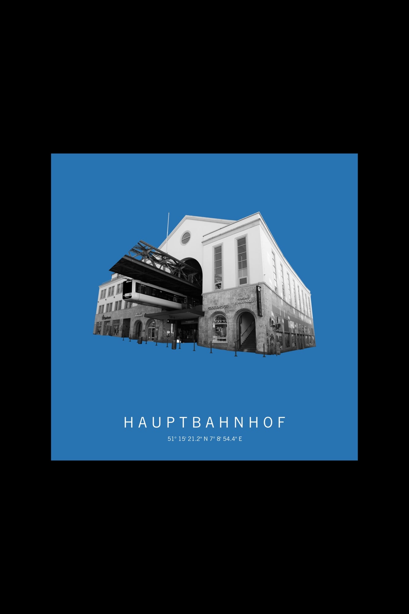 Art Edition Wandbild "hauptbahnhof" himmelblau
