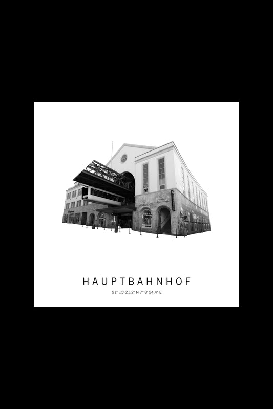 Art Edition Wandbild "hauptbahnhof" weiß