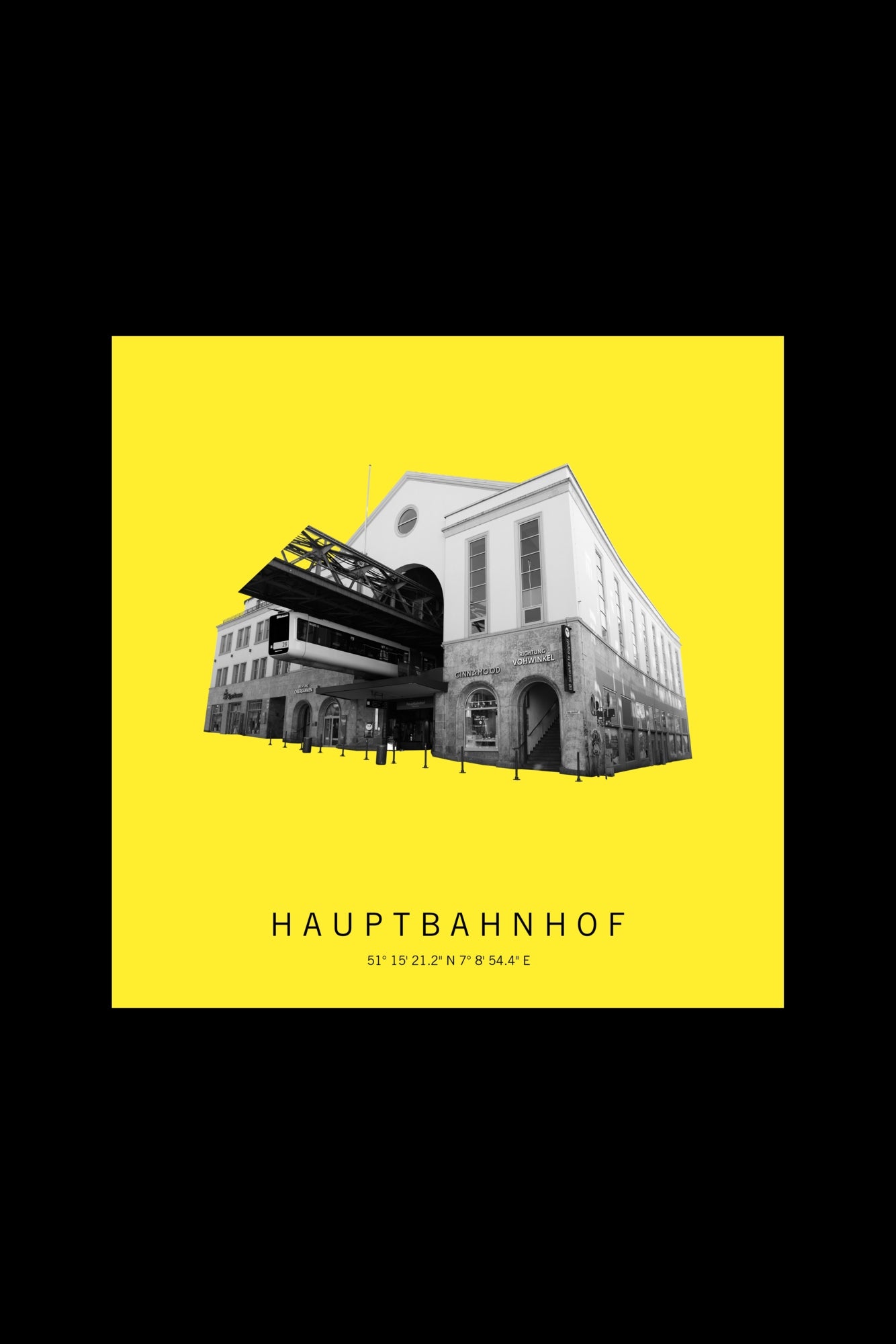 Art Edition Wandbild "hauptbahnhof" gelb