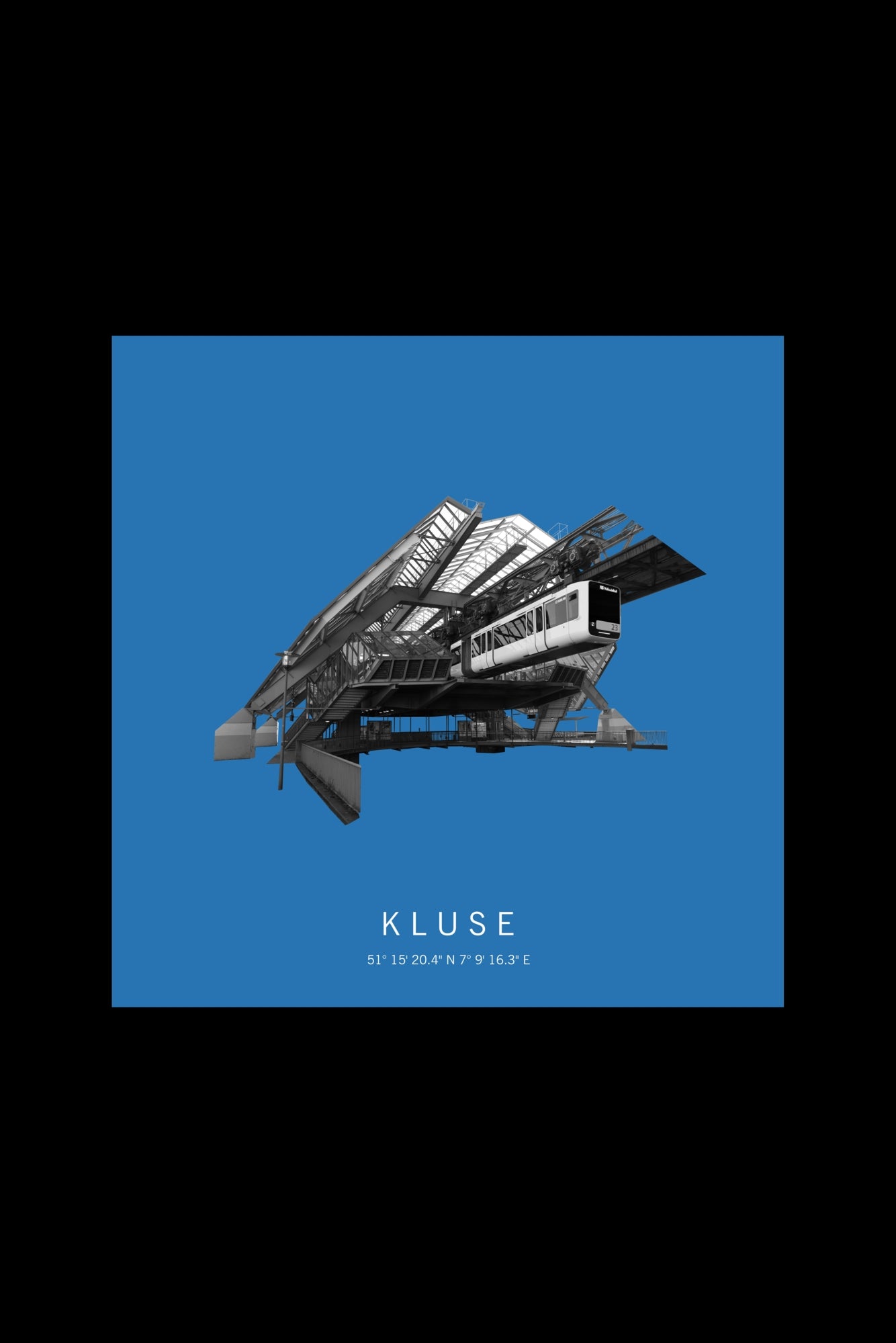 Art Edition Wandbild "kluse" himmelblau