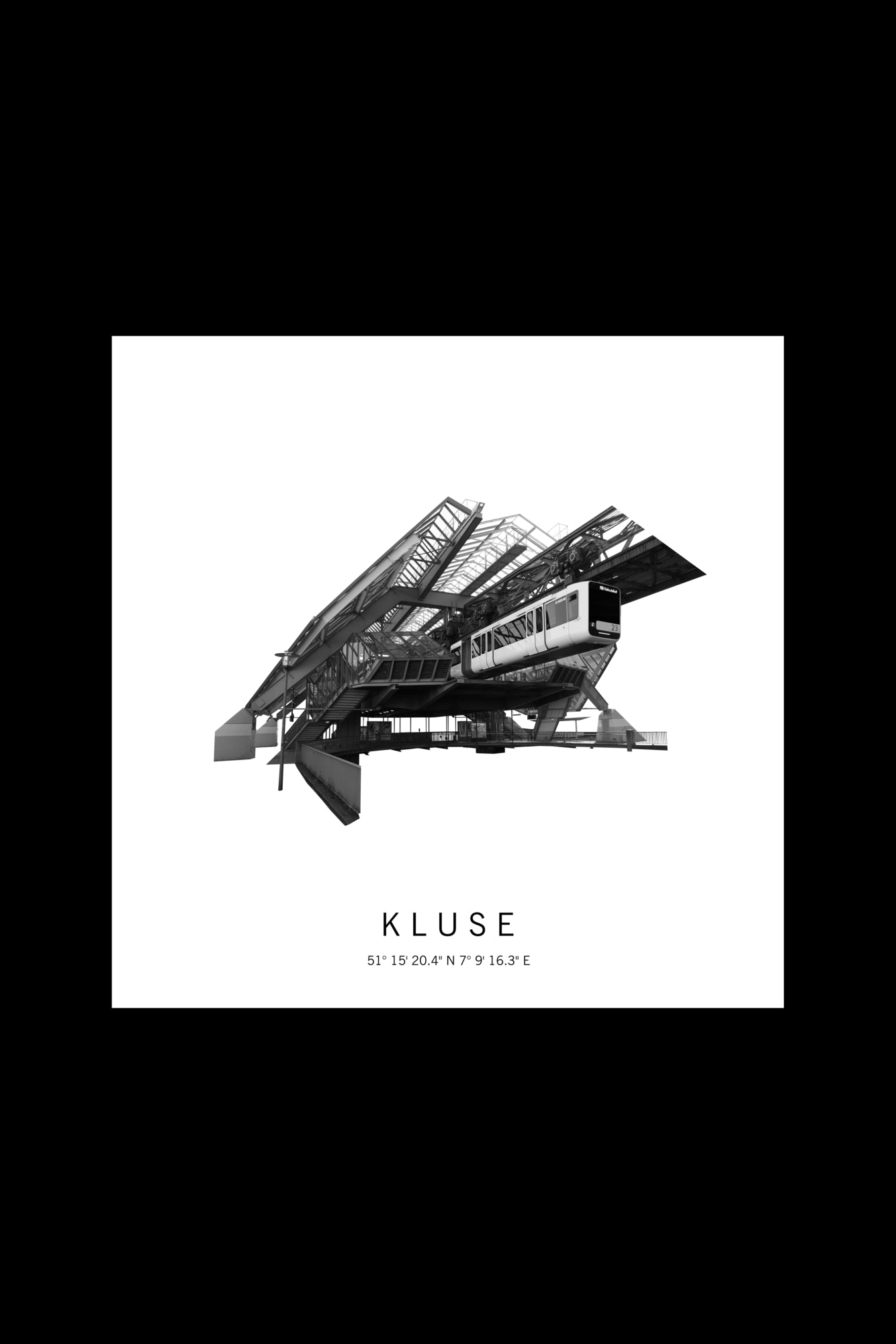 Art Edition Wandbild "kluse" weiß