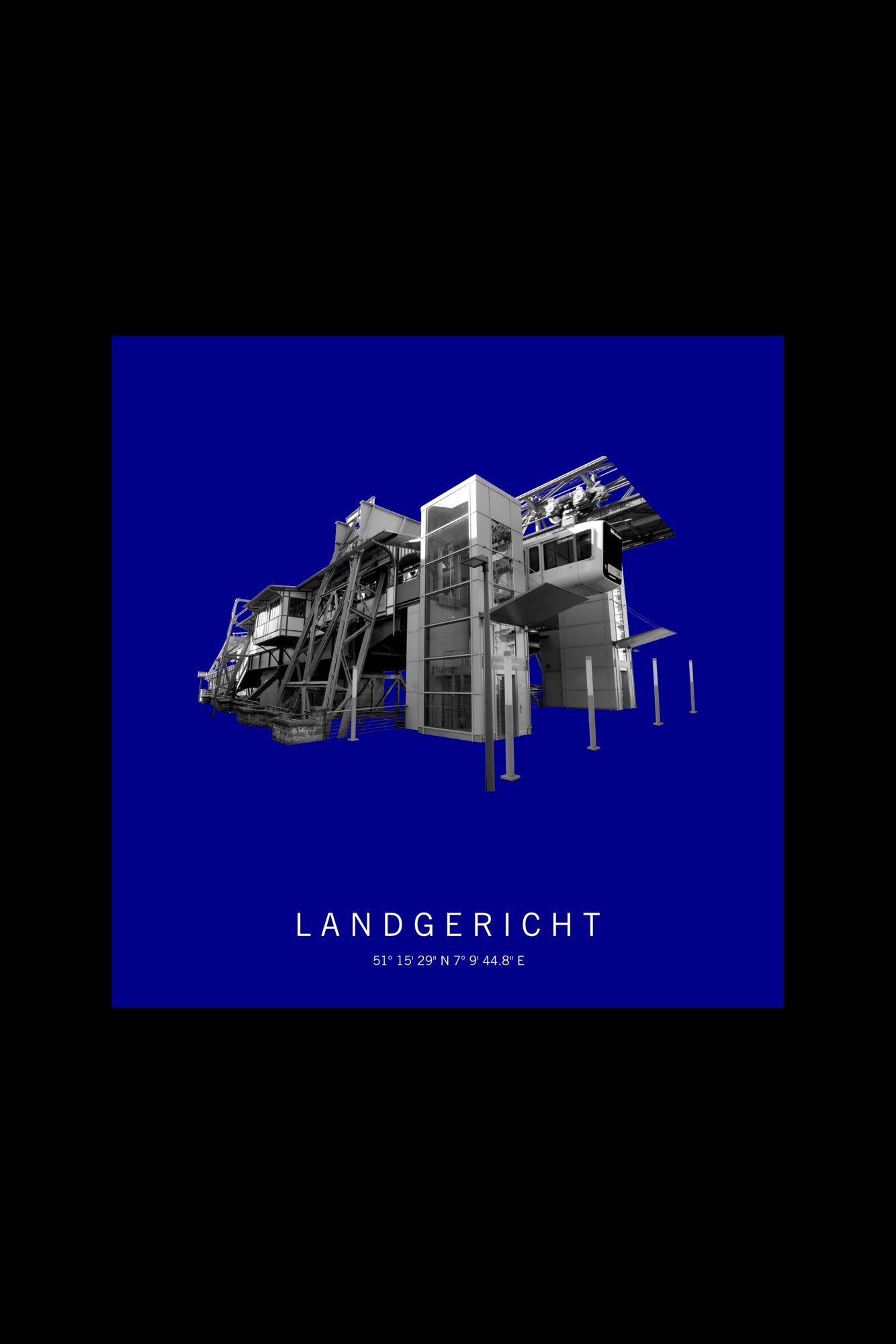 Art Edition Wandbild "landgericht" dunkelblau