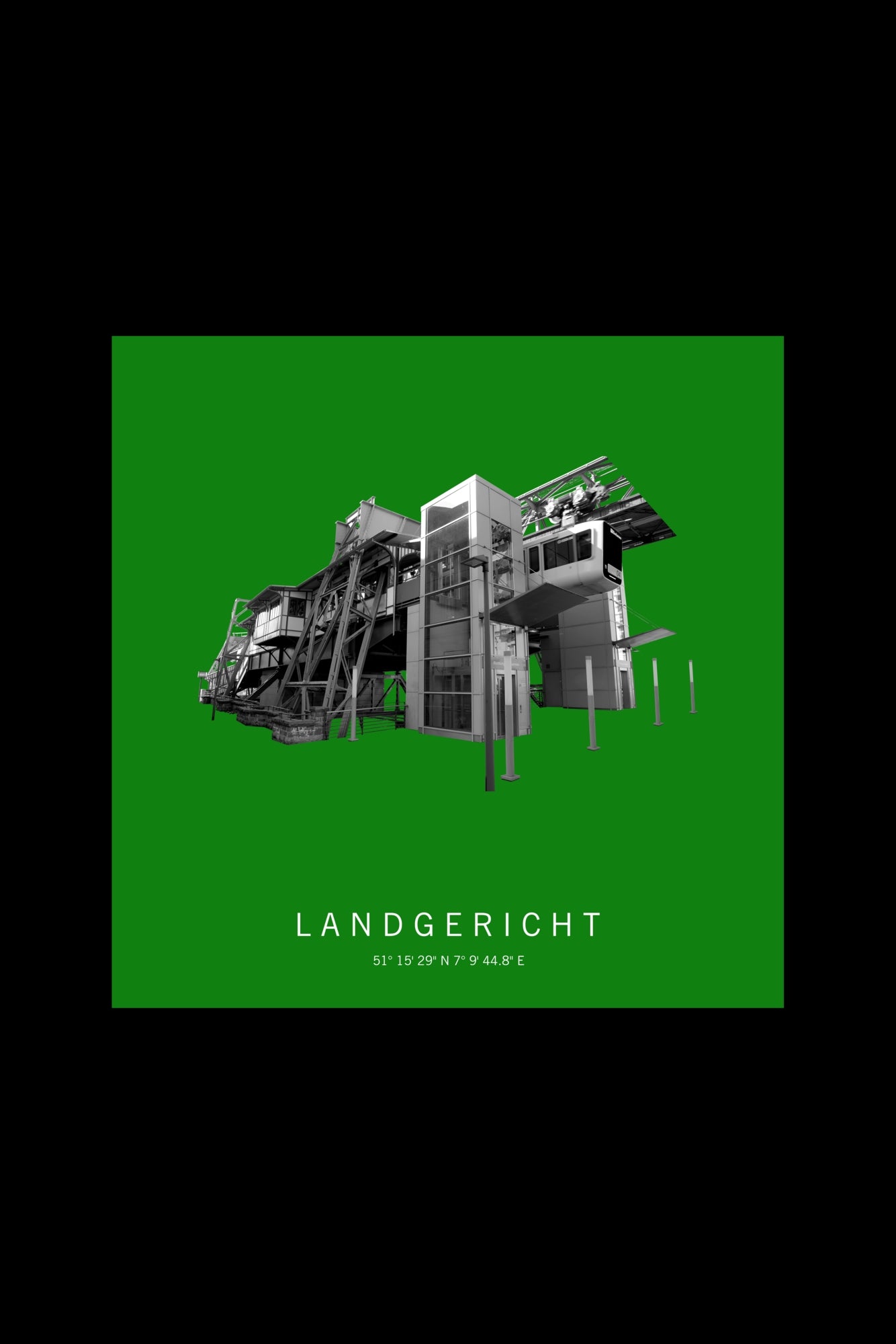 Art Edition Wandbild "landgericht" grün