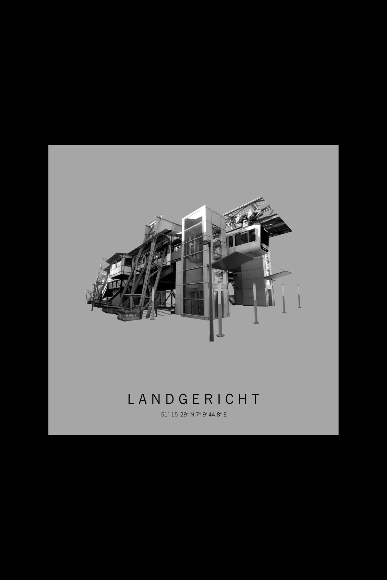 Art Edition Wandbild "landgericht" hellgrau