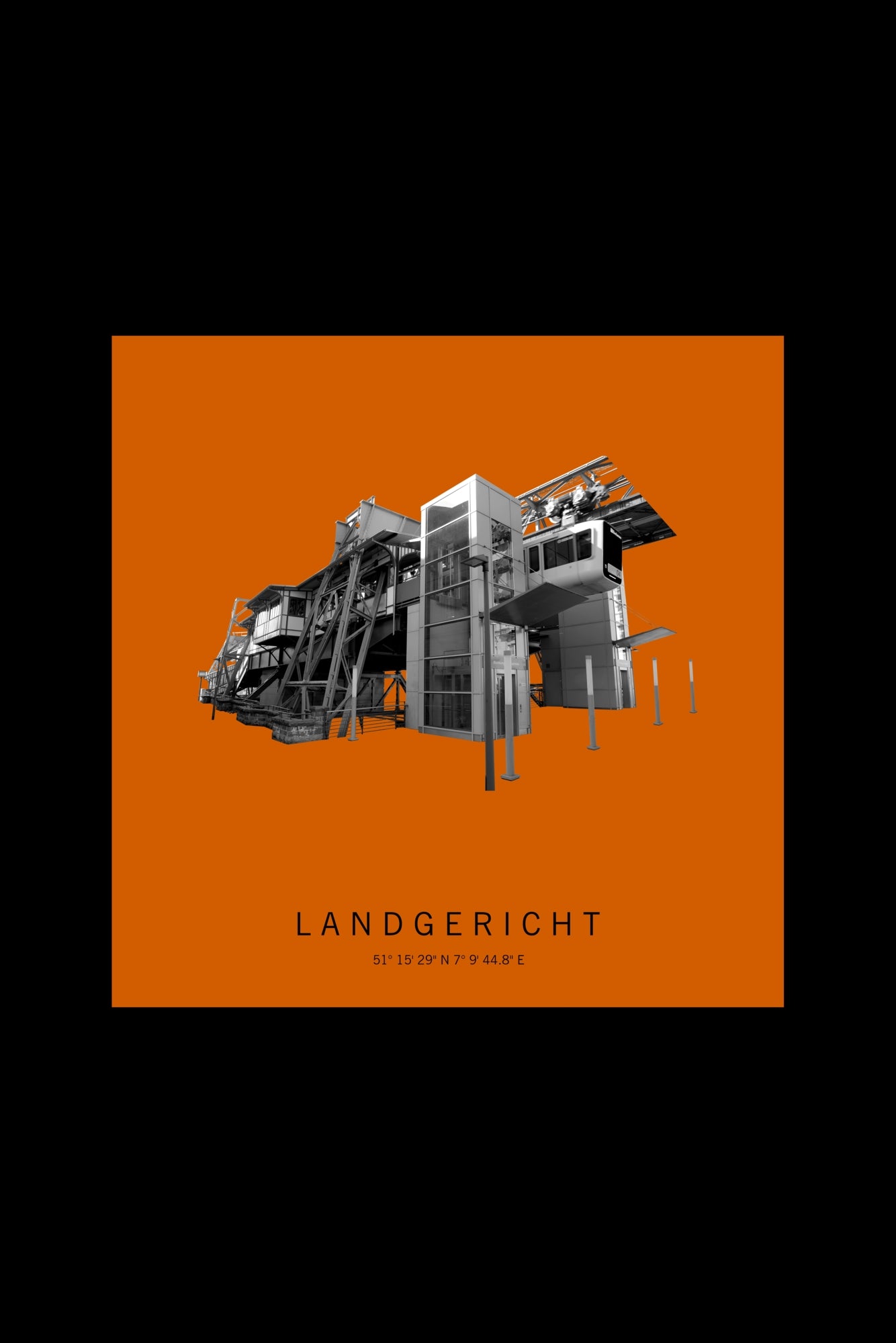 Art Edition Wandbild "landgericht" orange