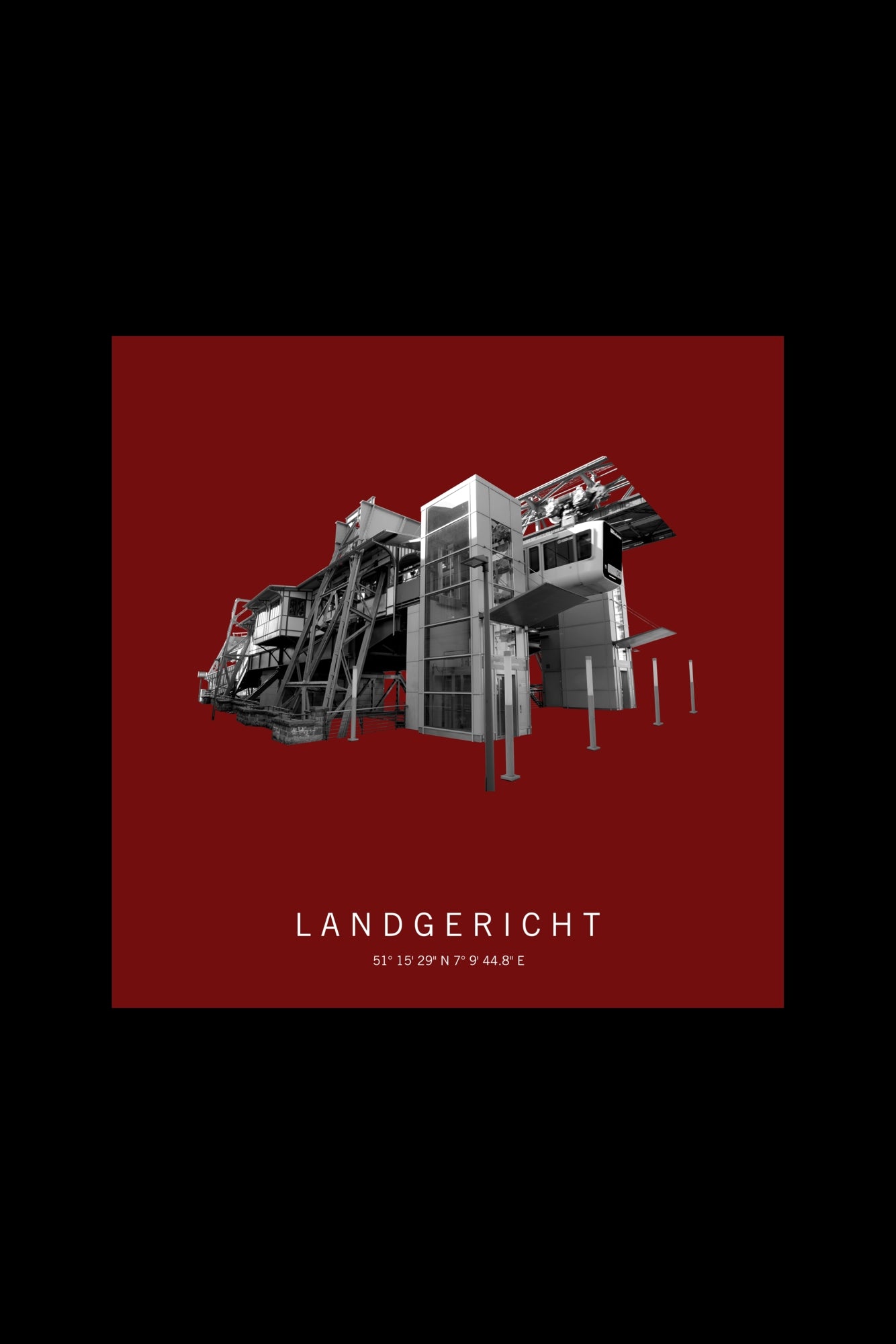 Art Edition Wandbild "landgericht" rot