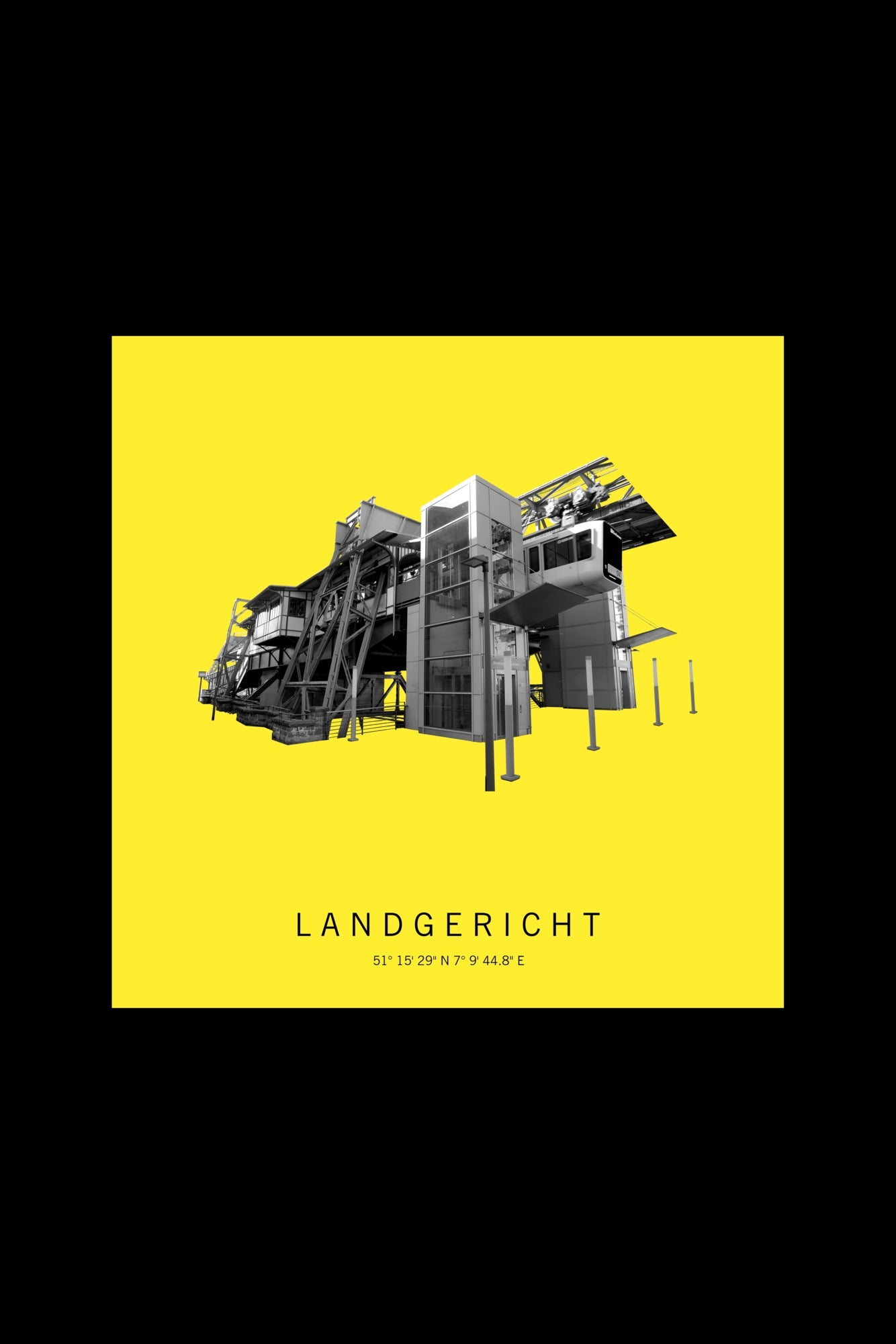 Art Edition Wandbild "landgericht" gelb