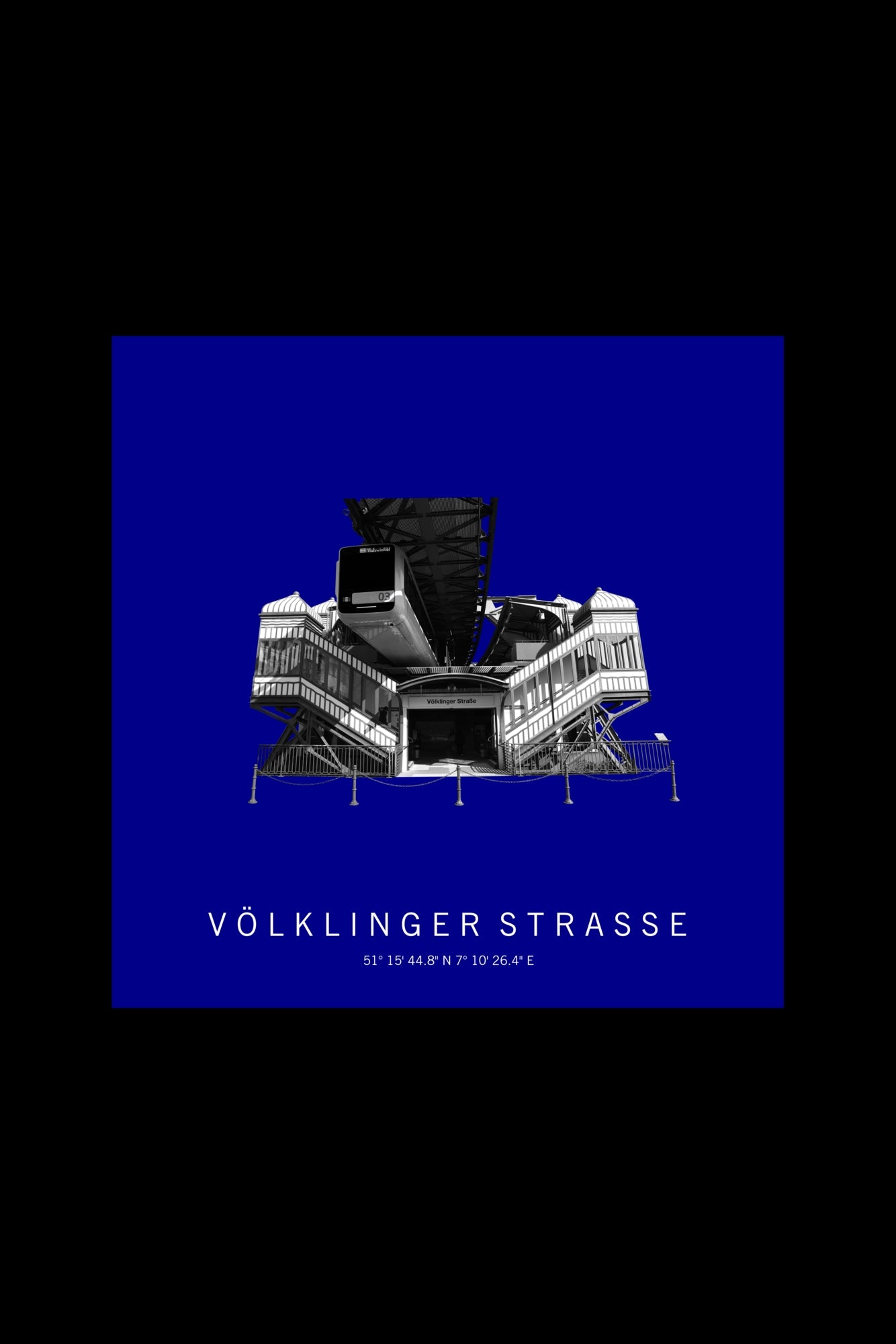 Art Edition Wandbild "völklinger straße" blau