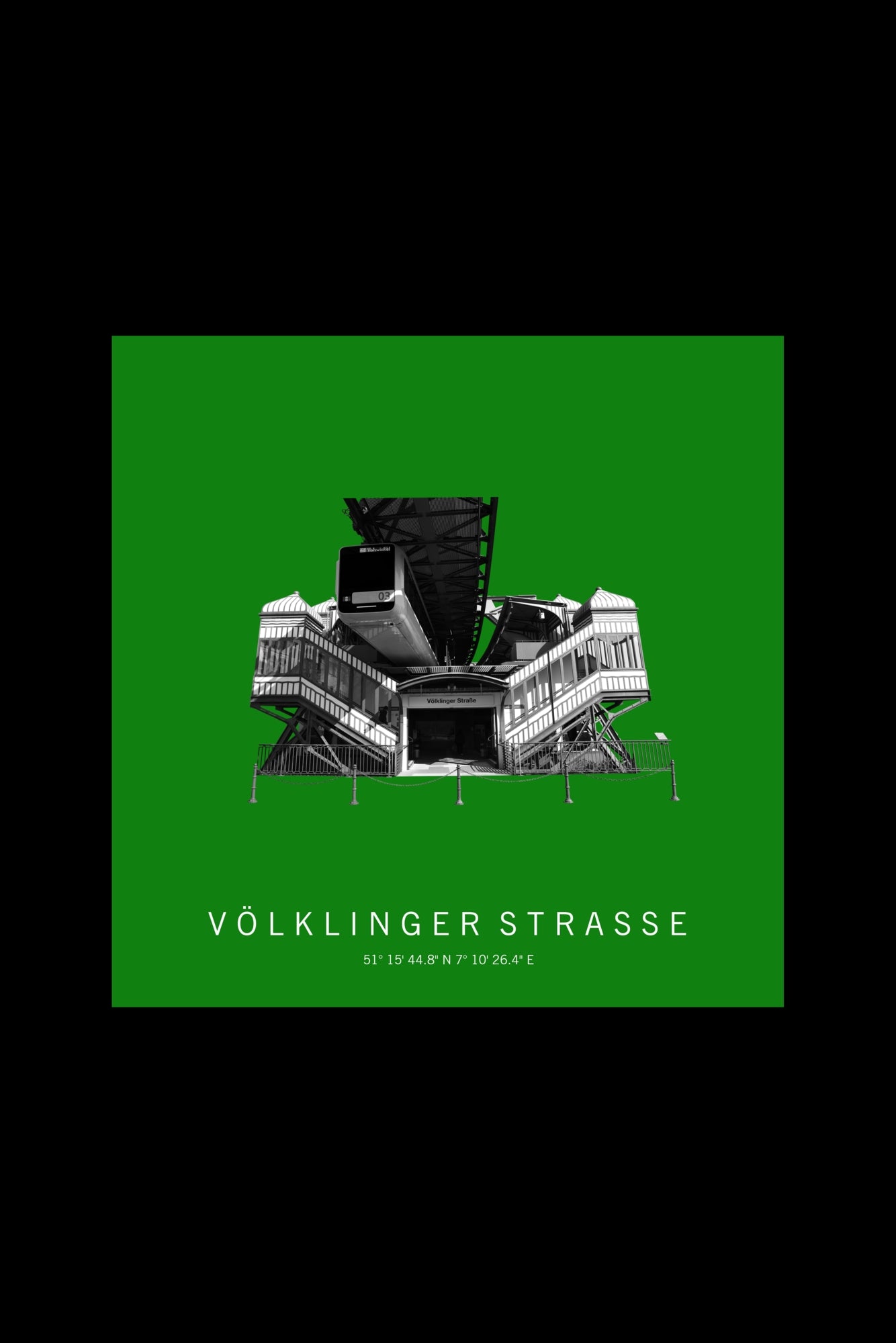 Art Edition Wandbild "völklinger straße" grün